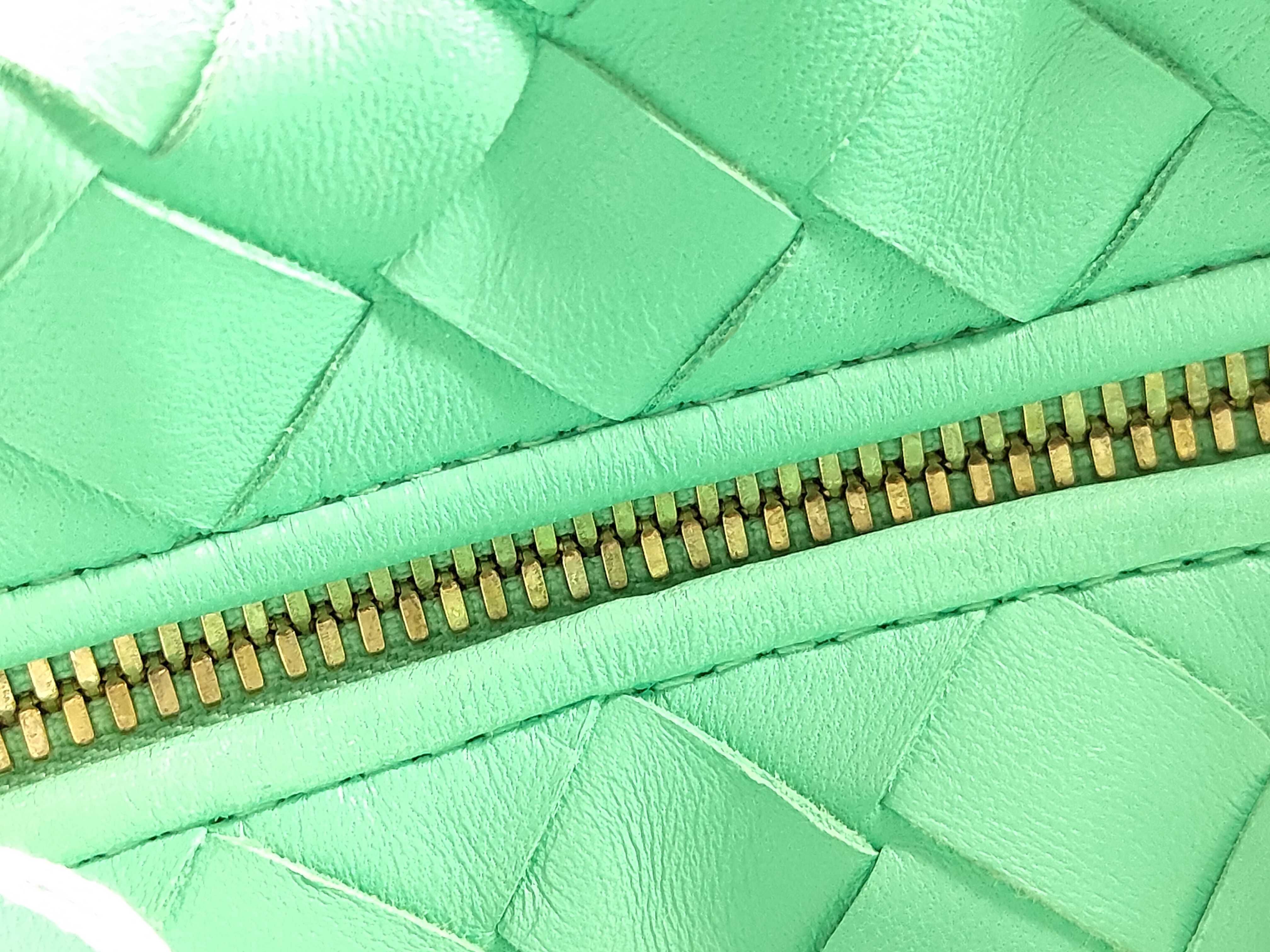 Intrecciato DU- Jodie Leather Handbag Green — view 8