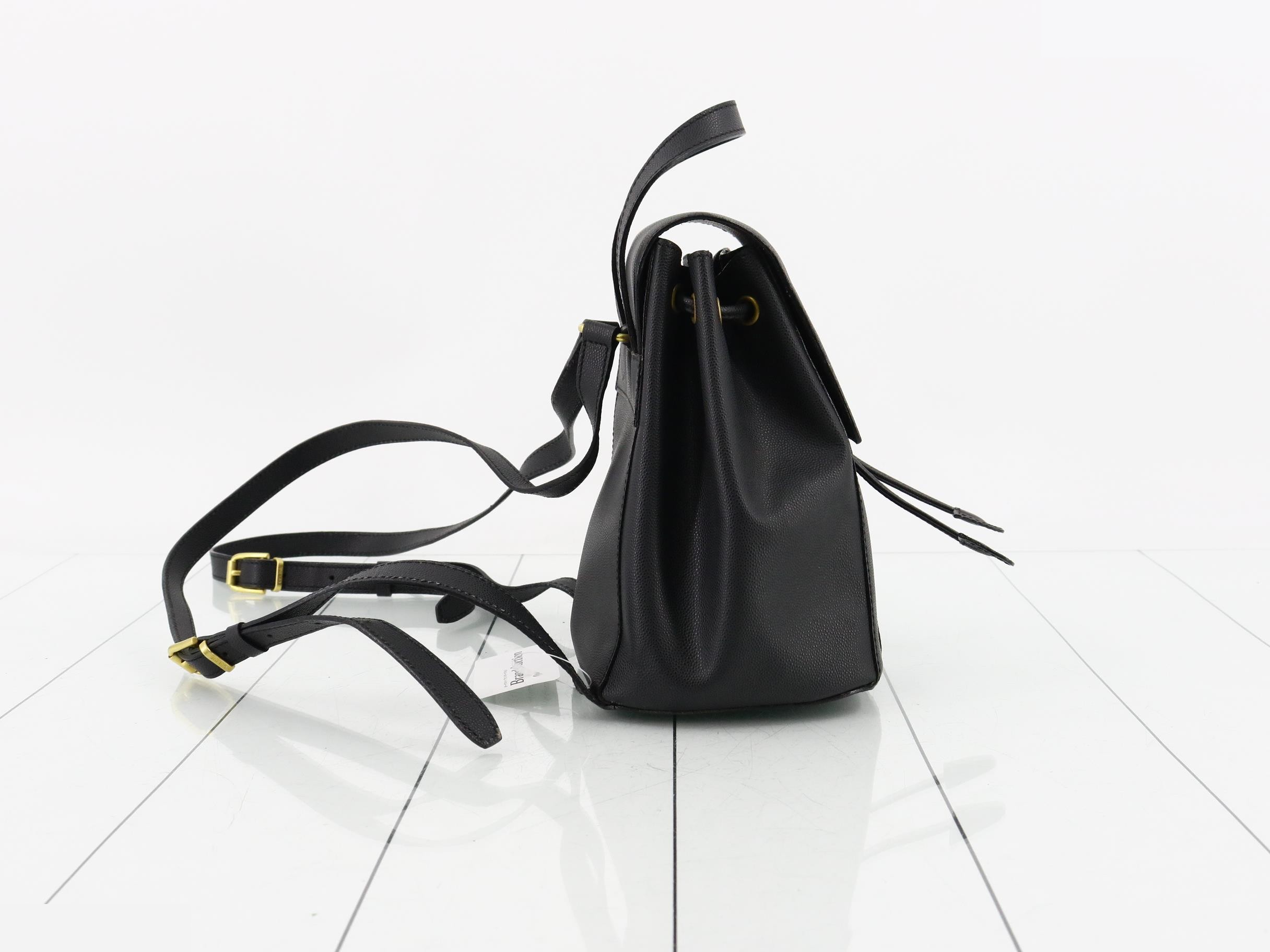 Triomphe Leather Backpack, Grained Calfskin — view 4