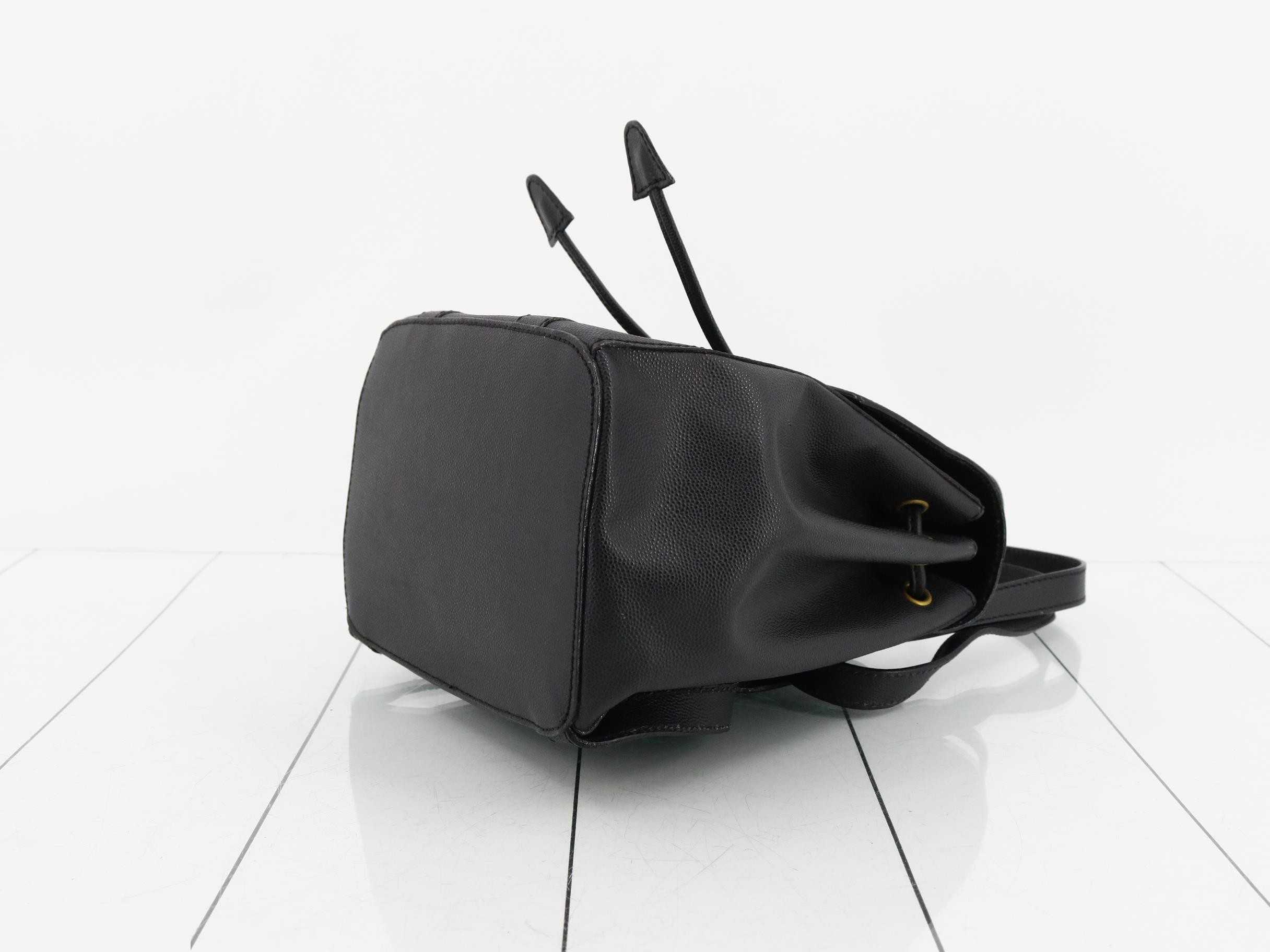 Triomphe Leather Backpack, Grained Calfskin — view 6