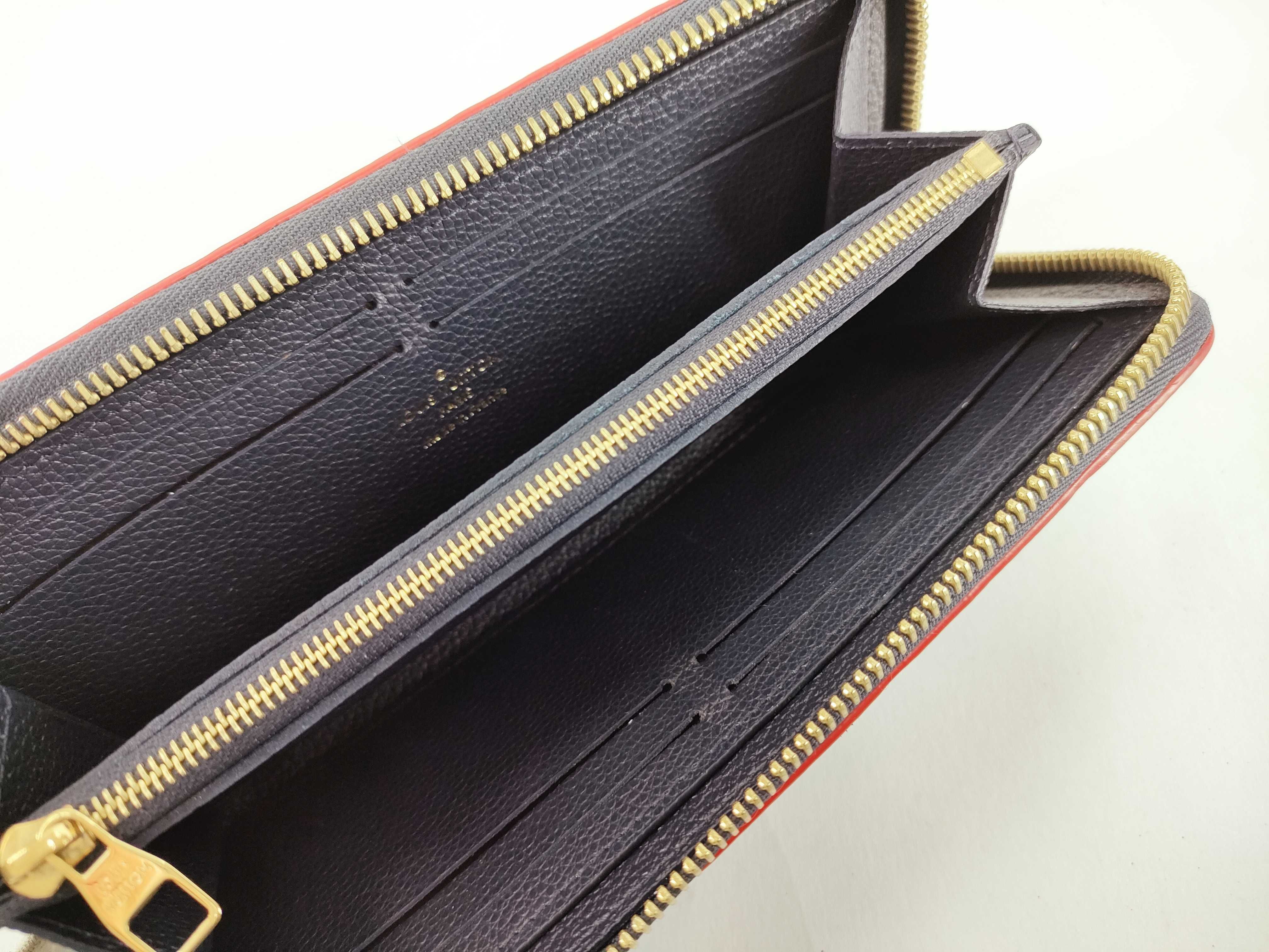 Monogram Empreinte LV Empreinte Portefeuille Clemence Marine Rouge M69415 RFID Wallet — view 11
