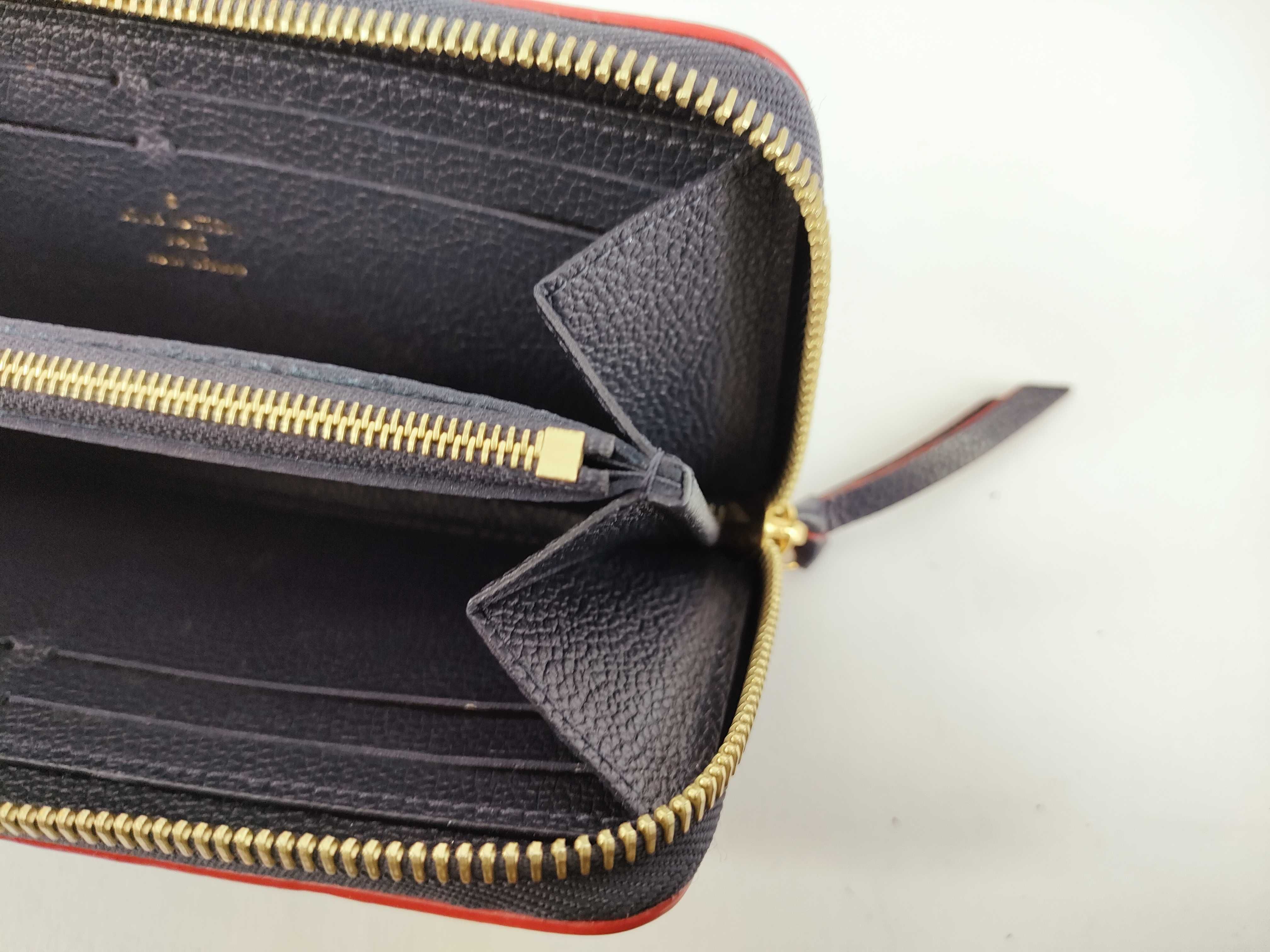 Monogram Empreinte LV Empreinte Portefeuille Clemence Marine Rouge M69415 RFID Wallet — view 12
