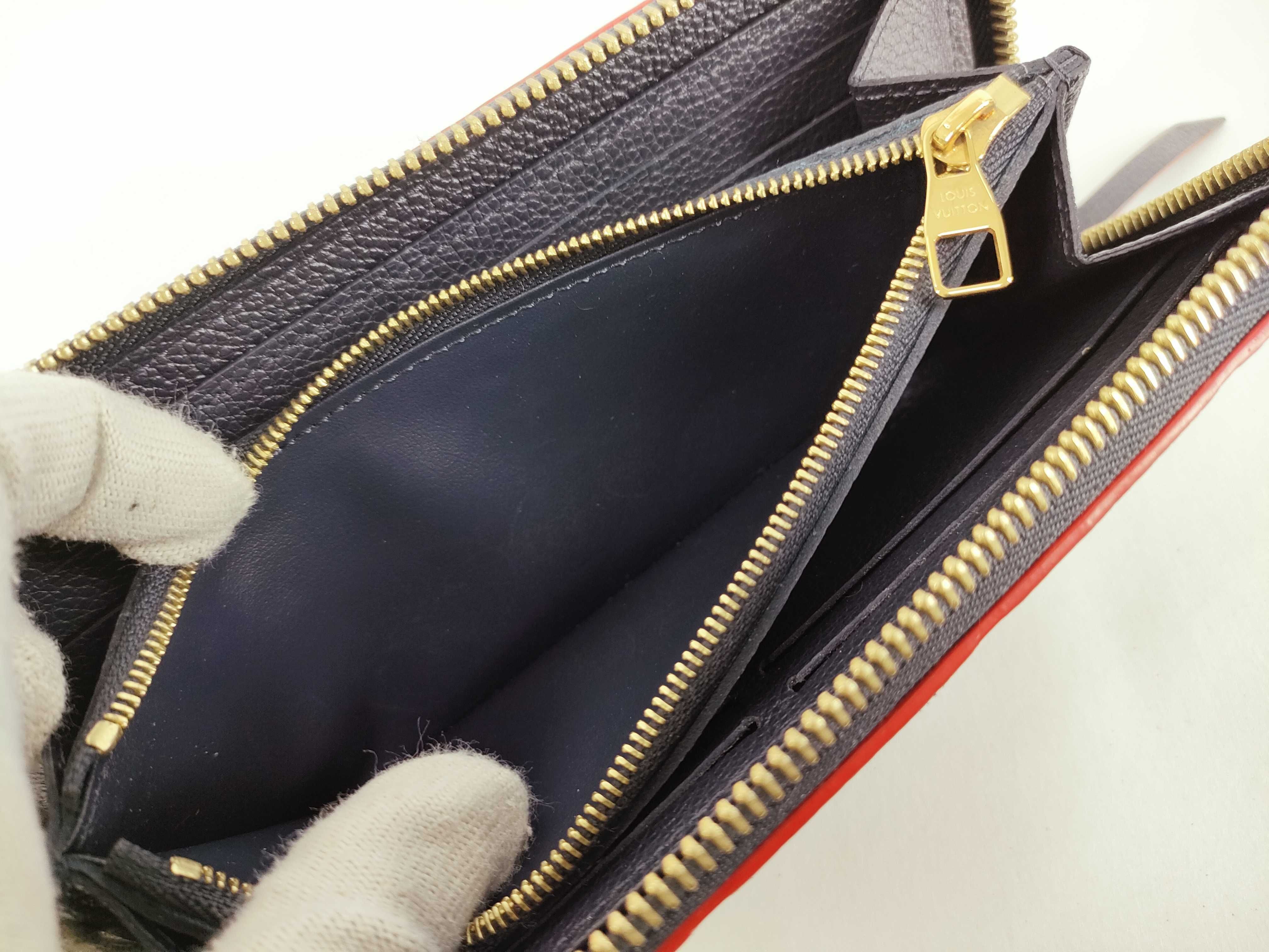 Monogram Empreinte LV Empreinte Portefeuille Clemence Marine Rouge M69415 RFID Wallet — view 15