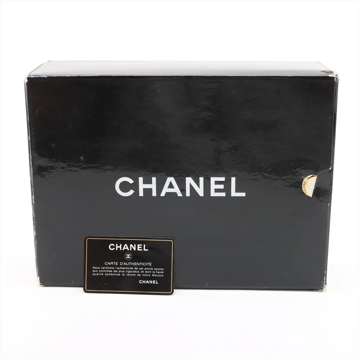 Matelassé Lambskin Double Flap Double Chain Bag, Black with Gold Hardware, Item No. 1636669 (Serial Number 1) — view 10