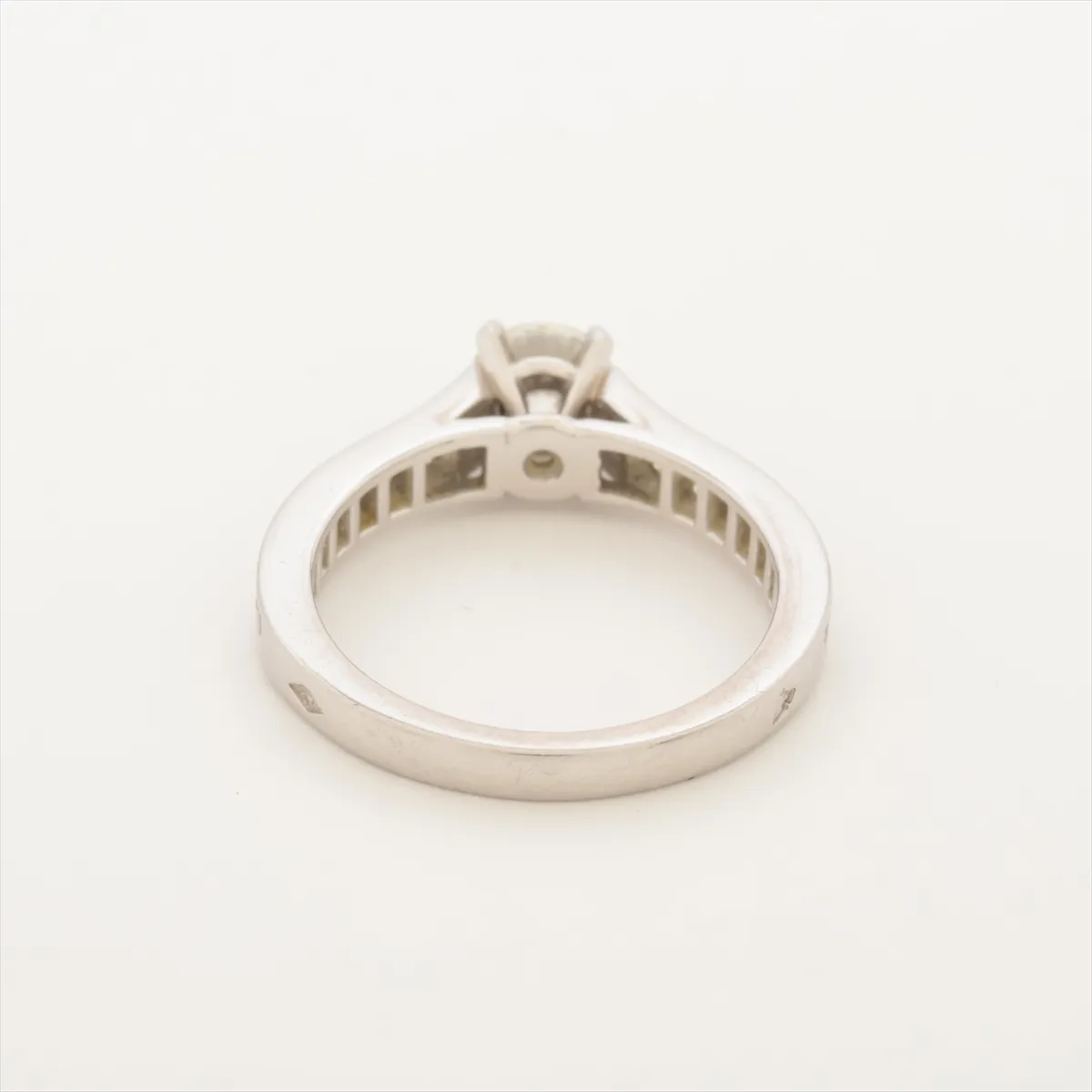 Solitaire 1895 Half Eternity Diamond Ring, Pt950, 4.4g, 0.50 diamonds, size 48, ZF3864, GIA 2013 issue, GIA No. 2156081738 — view 2