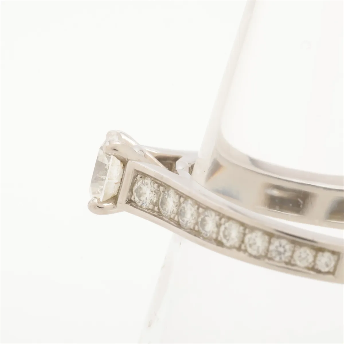Solitaire 1895 Half Eternity Diamond Ring, Pt950, 4.4g, 0.50 diamonds, size 48, ZF3864, GIA 2013 issue, GIA No. 2156081738 — view 5