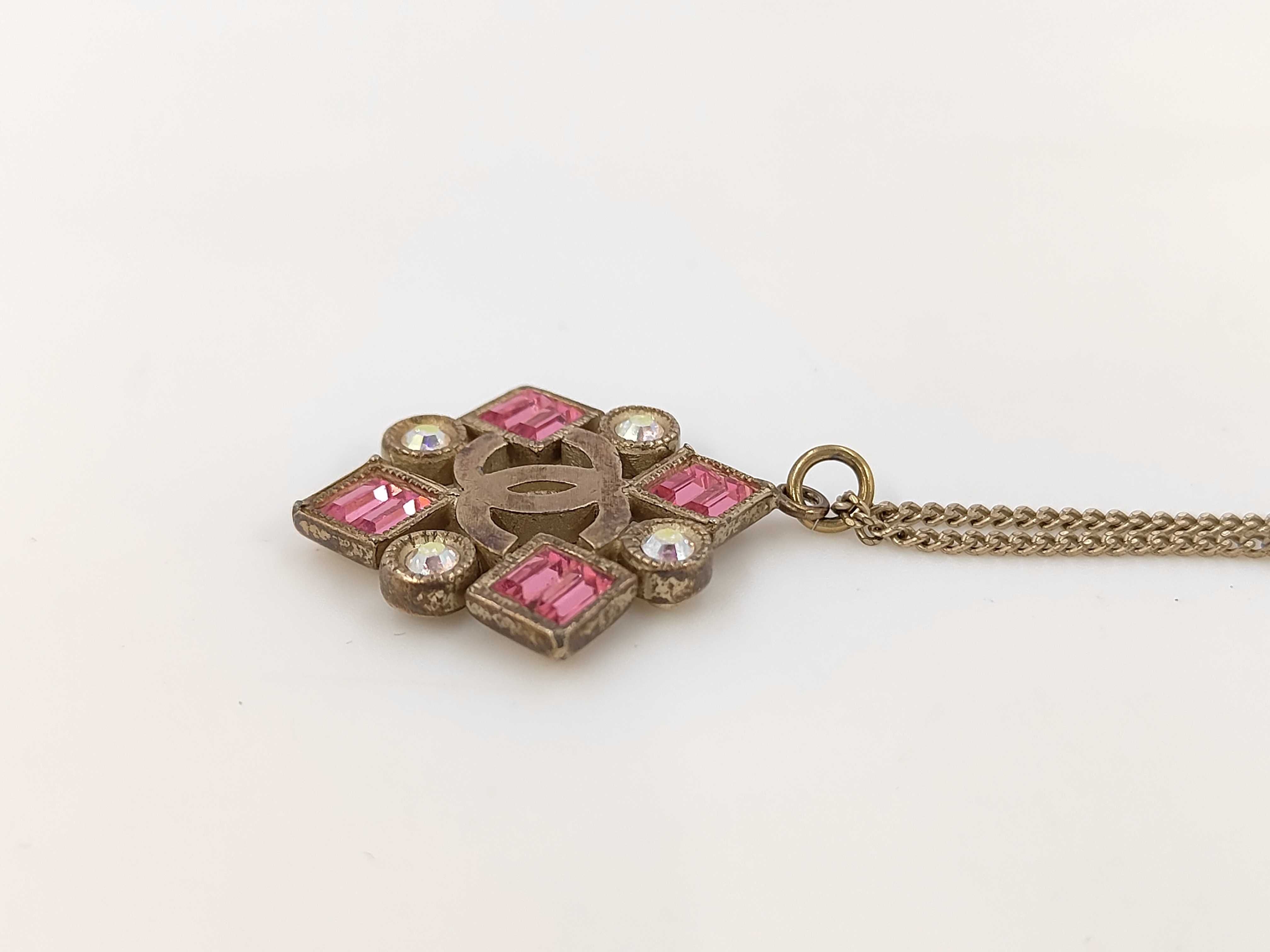 05P Coco Mark Colored Stone Necklace — view 2