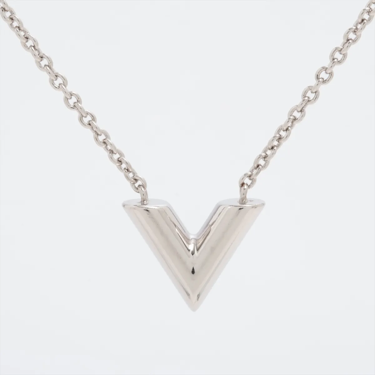 M63197 Essential V Necklace LE1213, GP Silver, with — view 2