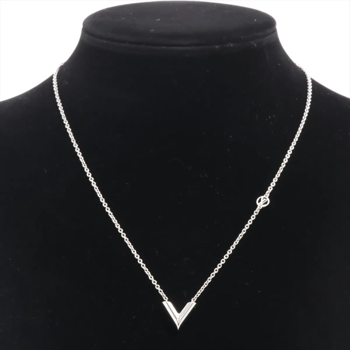 M63197 Essential V Necklace LE1213, GP Silver, with — view 5
