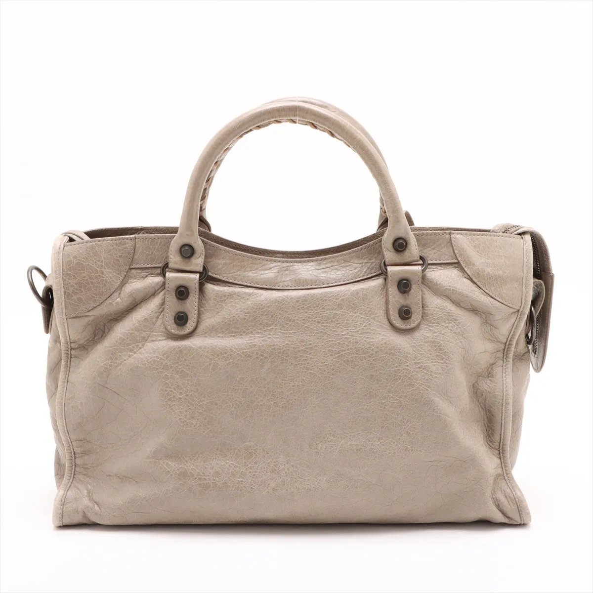 The City Leather 2WAY Handbag Beige 115748 with Mirror — view 2
