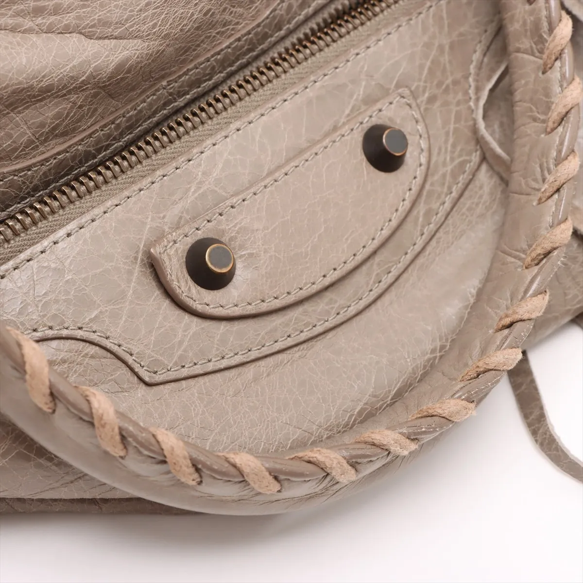 The City Leather 2WAY Handbag Beige 115748 with Mirror — view 15
