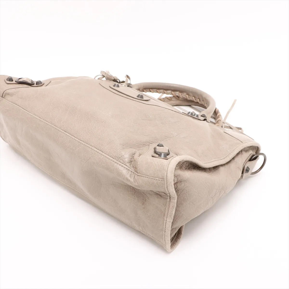 The City Leather 2WAY Handbag Beige 115748 with Mirror — view 3