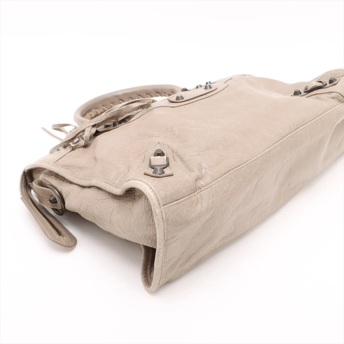 The City Leather 2WAY Handbag Beige 115748 with Mirror — view 4