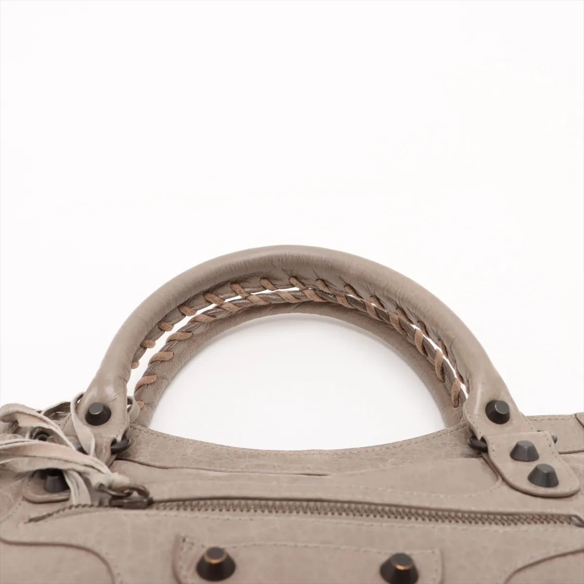 The City Leather 2WAY Handbag Beige 115748 with Mirror — view 6