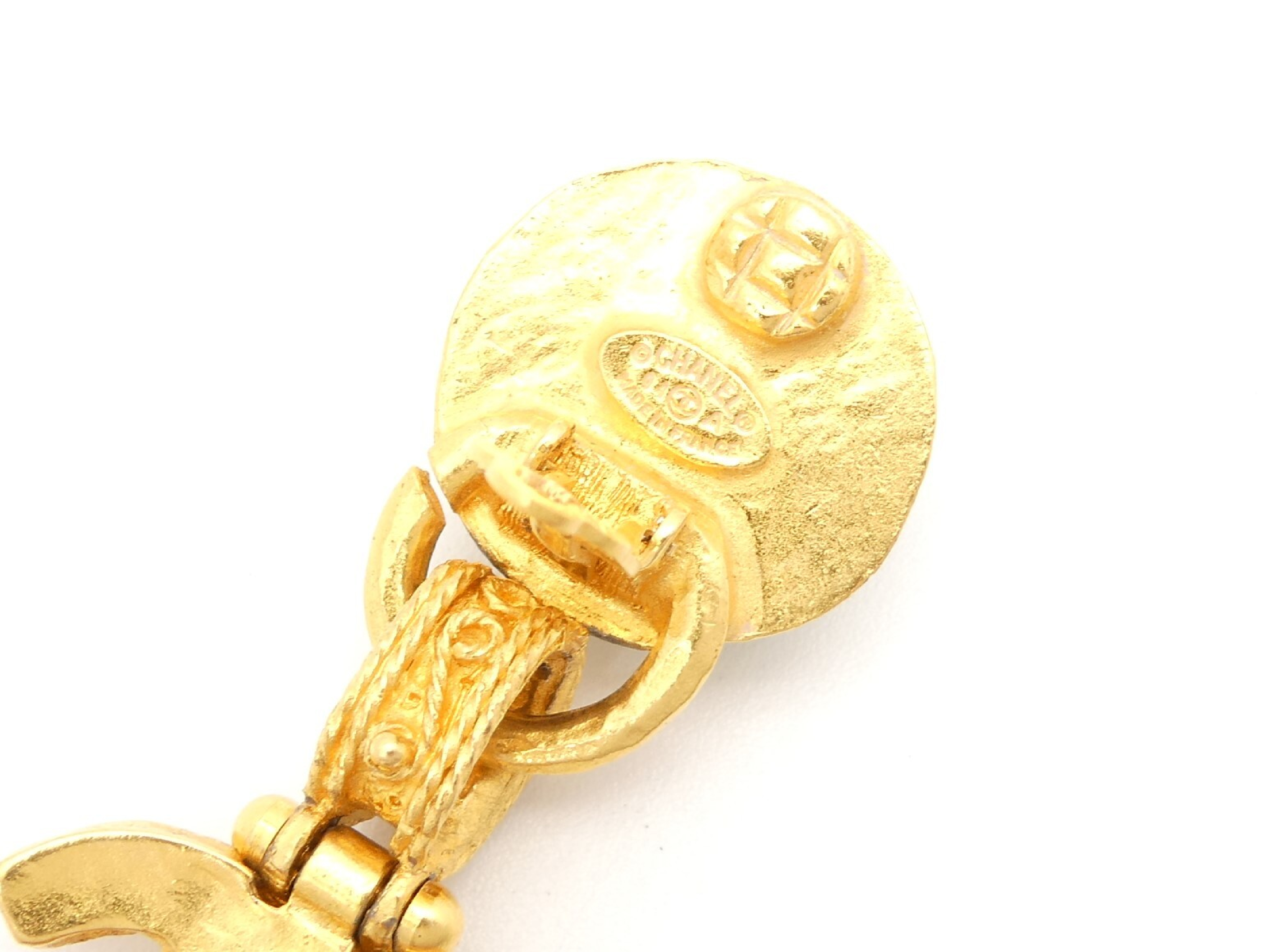 Coco Mark Swing Gold Earrings — view 5