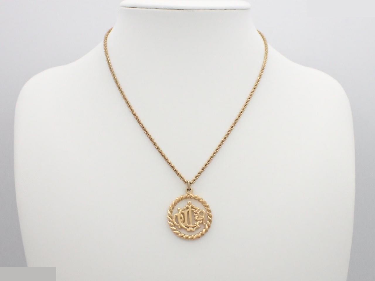 necklace with logo, chain approximately 44cm long. — view 3
