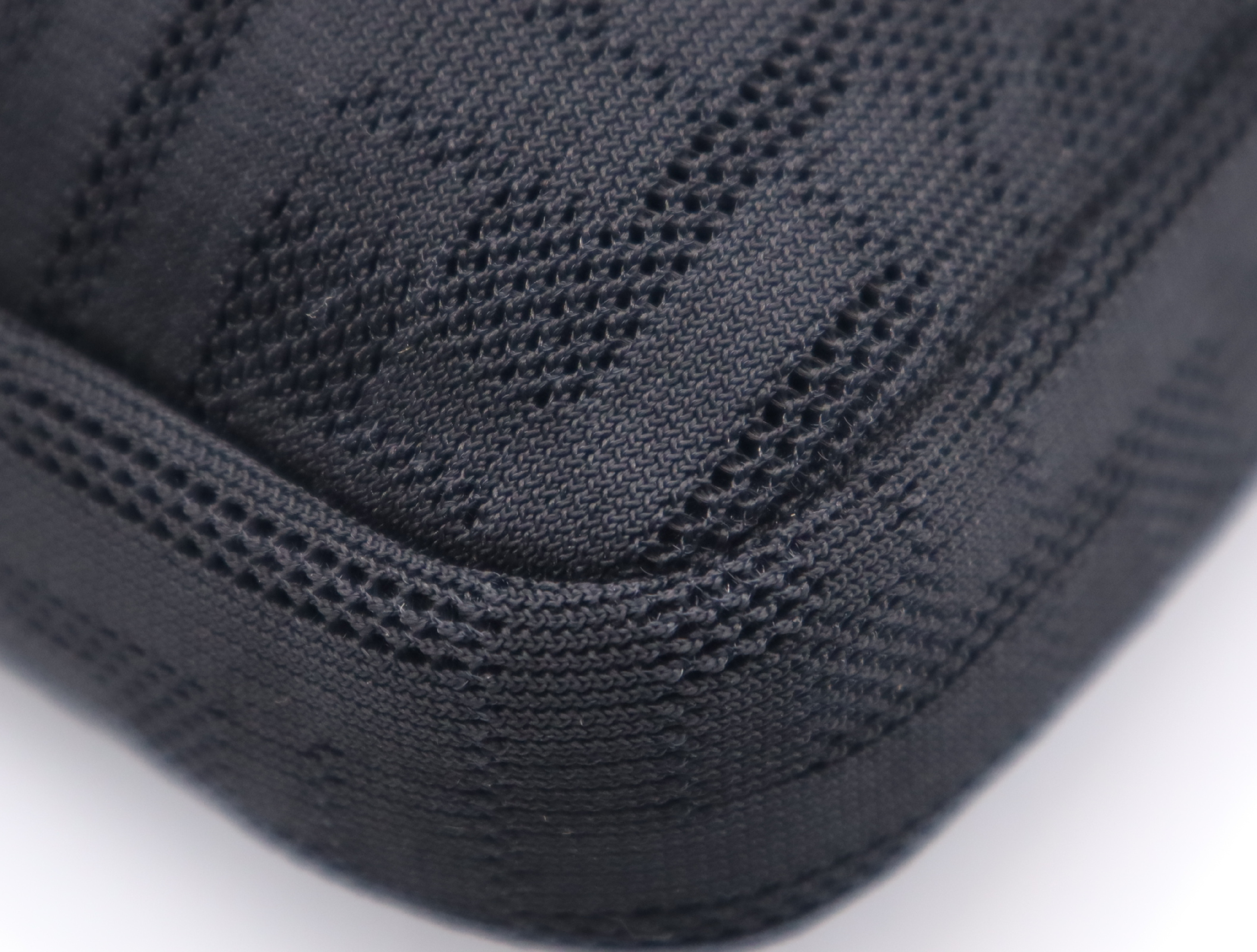 Mesh Mamma Bucket Black Shoulder Bag with Silver Hardware and Shoulder Strap — view 7