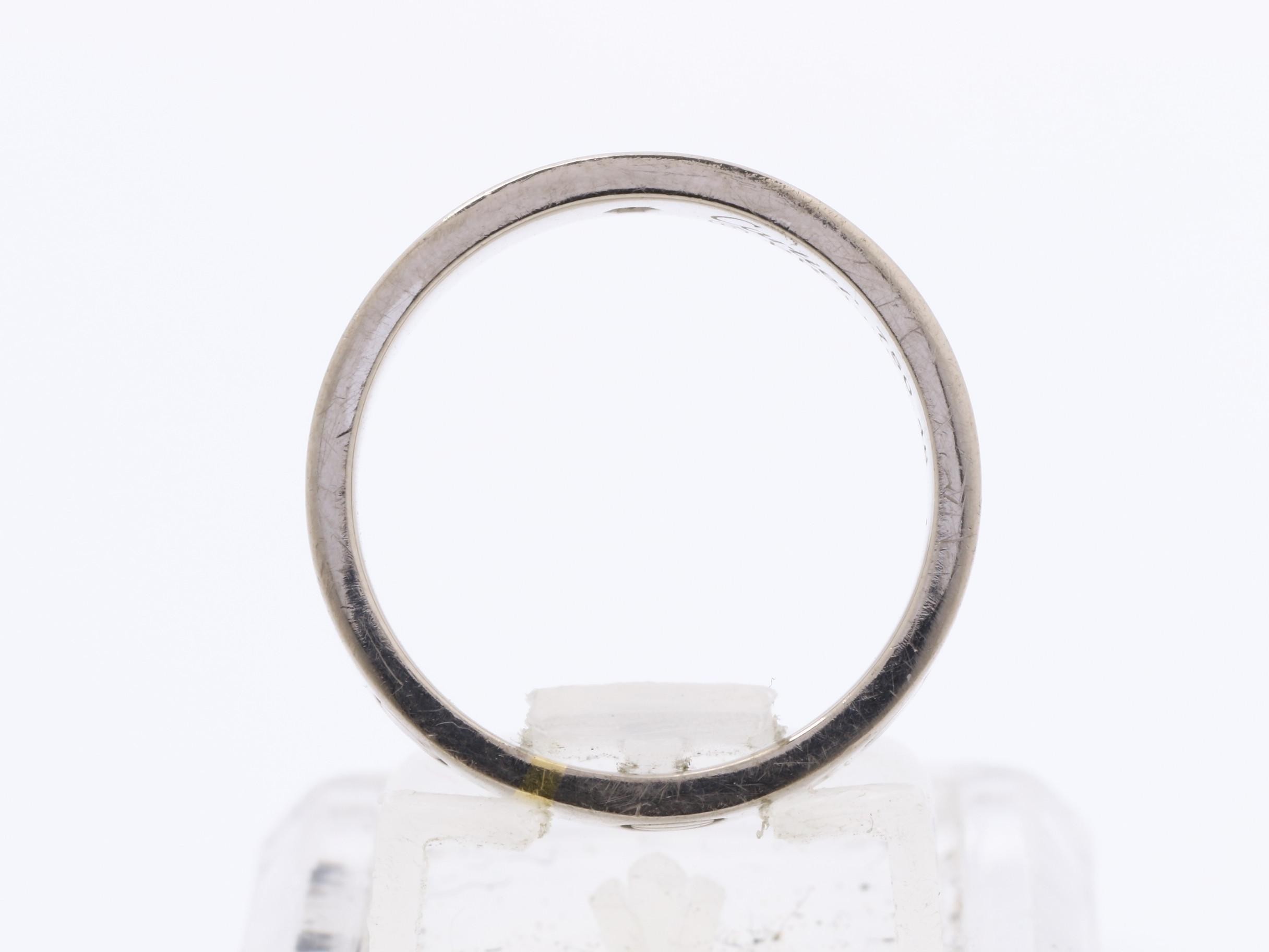 Mini Love Ring, 750WG, 1PD, #48 (actual size #9), width approx. 3.9mm, 4.5g — view 5