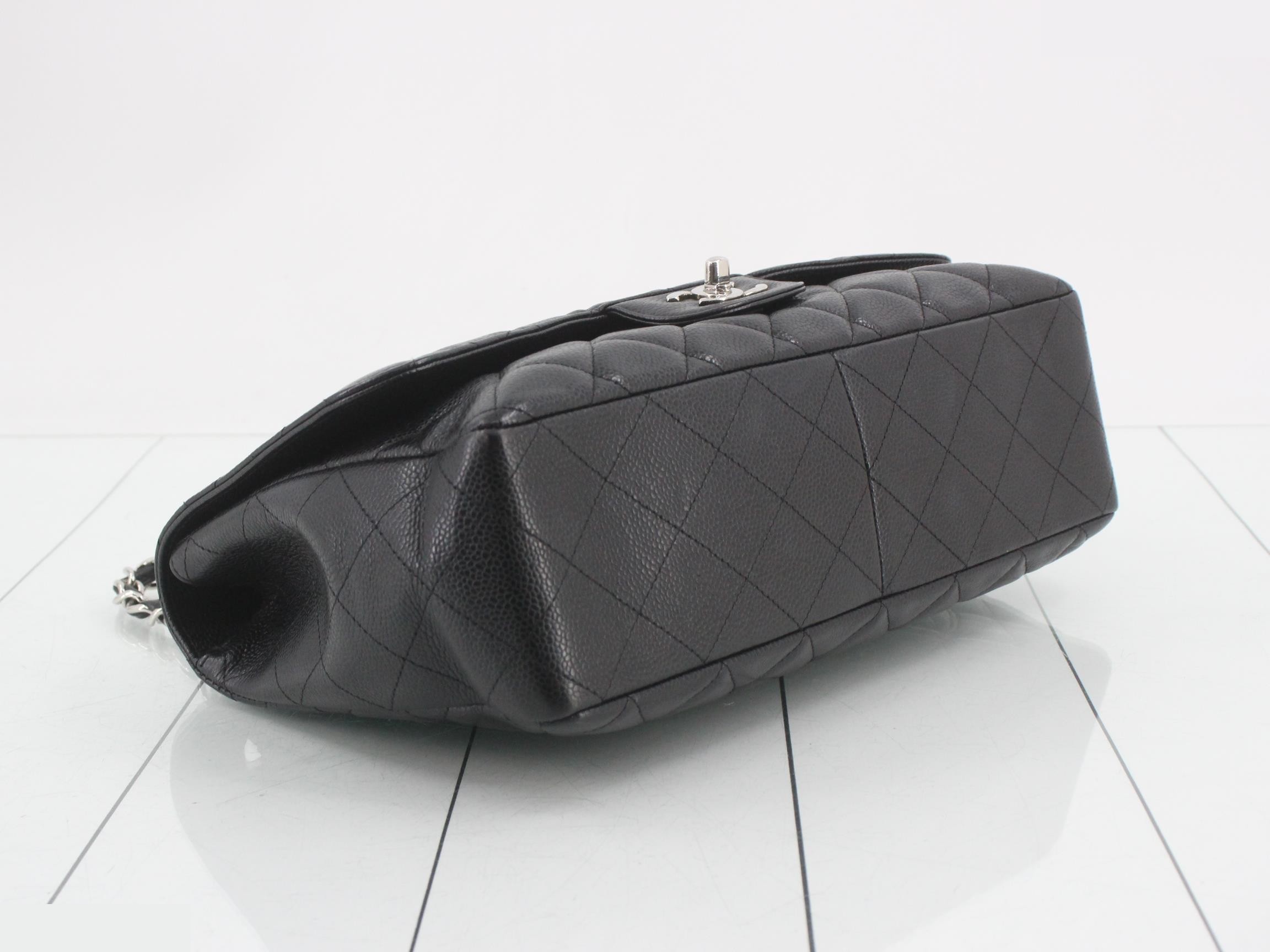 Large Matelassé 30 Caviar Skin Double Chain Shoulder Bag — view 5