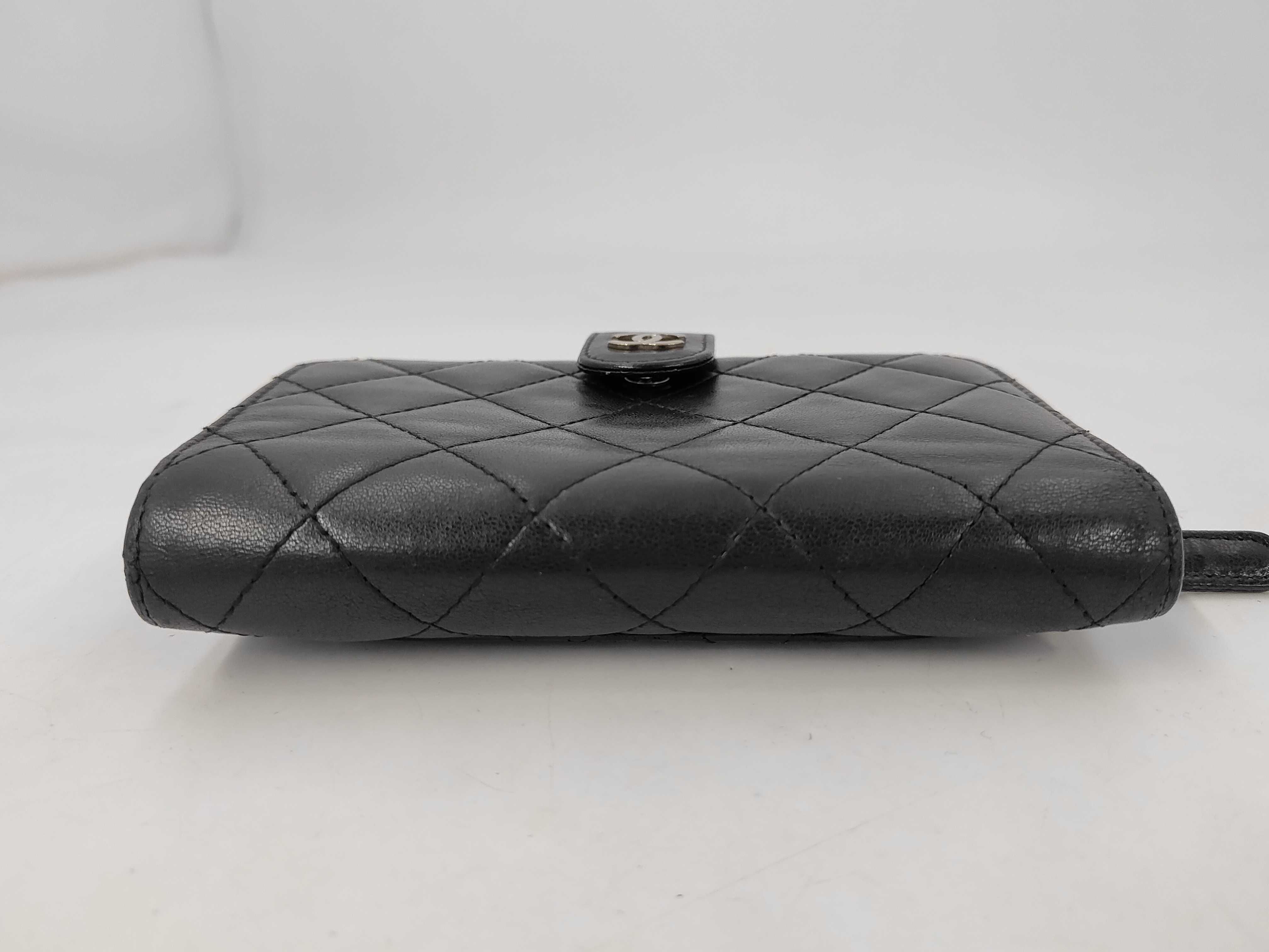 Black Matelassé Snap Closure Wallet Pouch — view 3