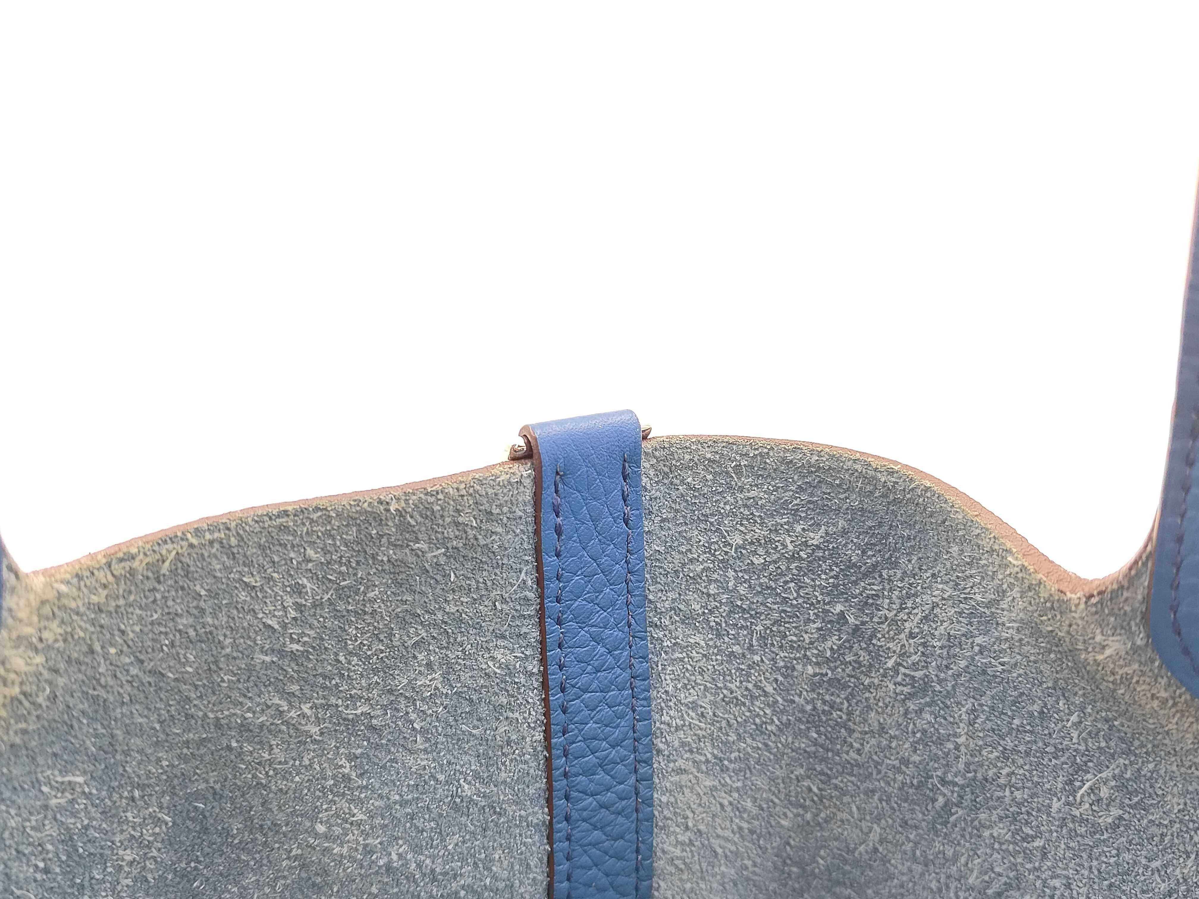 Picotin Lock MM Taurillon Mykonos O stamp handbag — view 8