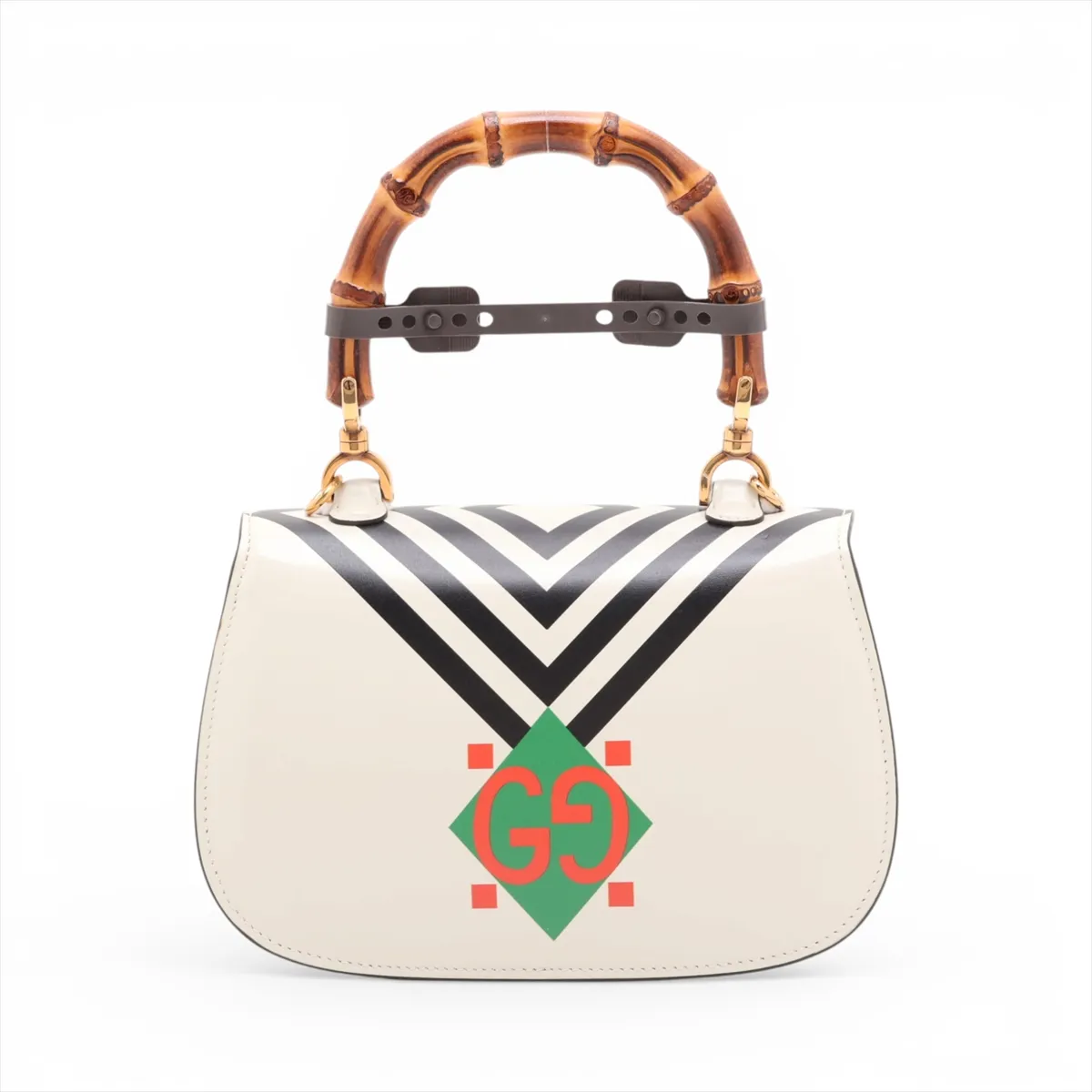 Bamboo 1947 Leather 2-Way Handbag, Multicolor, 675797, with Mirror — view 2