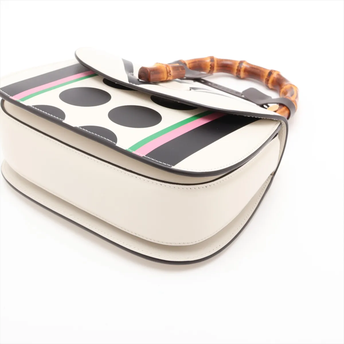 Bamboo 1947 Leather 2-Way Handbag, Multicolor, 675797, with Mirror — view 3