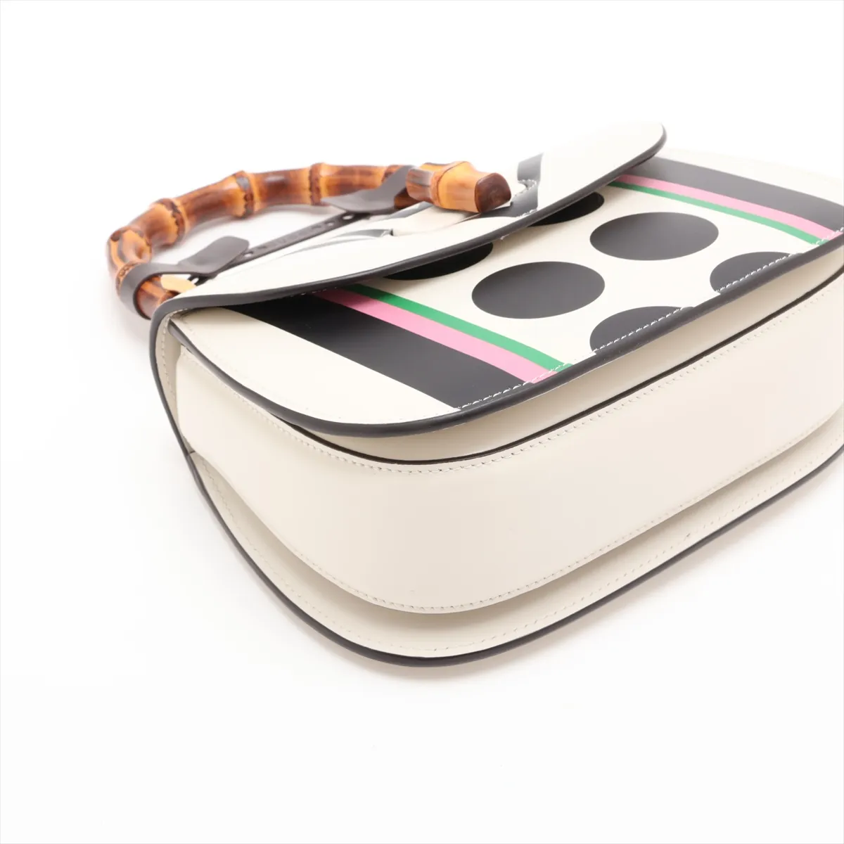 Bamboo 1947 Leather 2-Way Handbag, Multicolor, 675797, with Mirror — view 4
