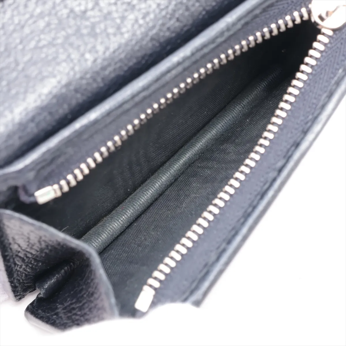 GG Supreme Ophidia 523155 PVC x Leather Compact Wallet Navy x Beige — view 5