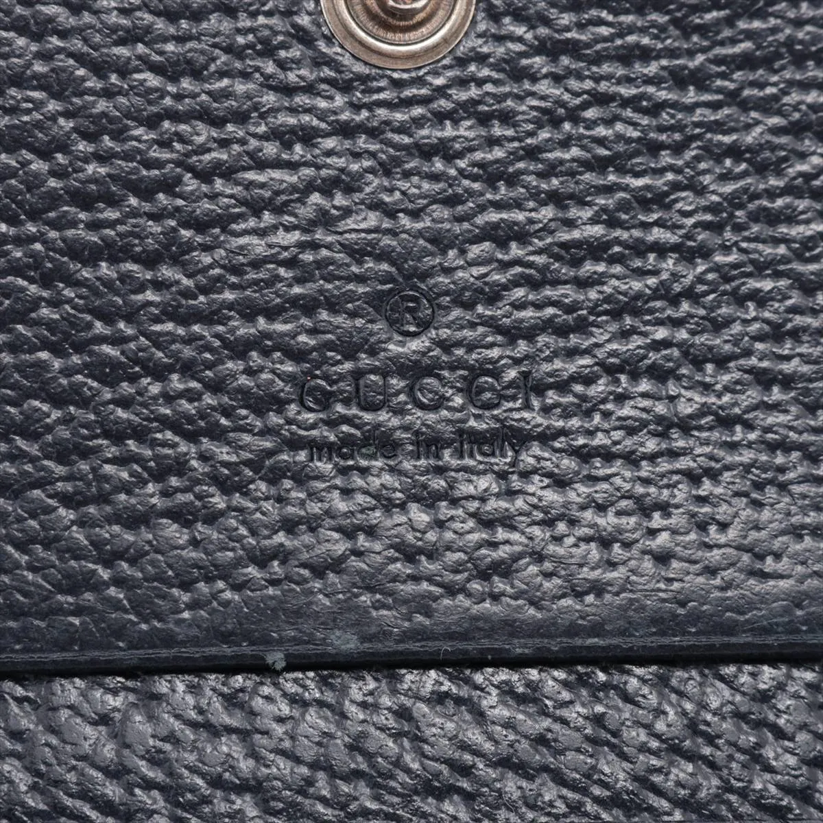 GG Supreme Ophidia 523155 PVC x Leather Compact Wallet Navy x Beige — view 6