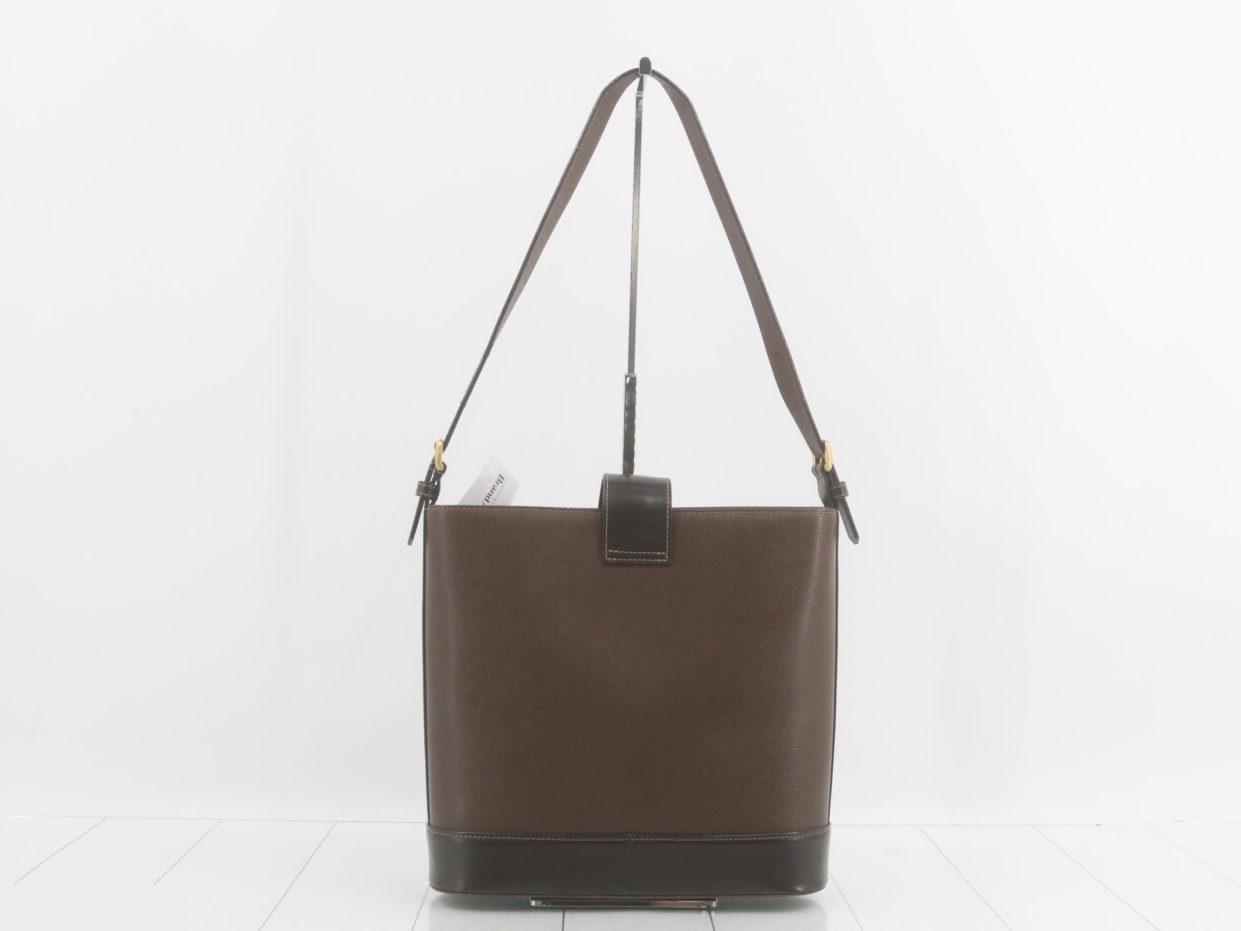 Leather tote bag, brown tones — view 2