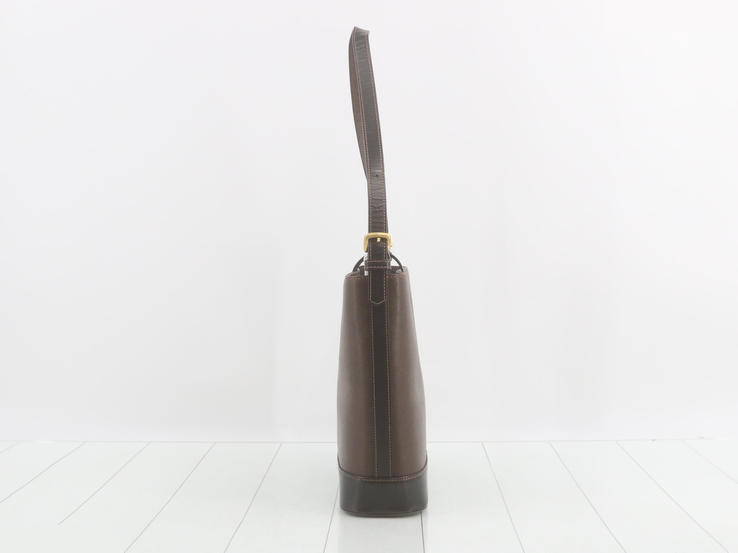 Leather tote bag, brown tones — view 3