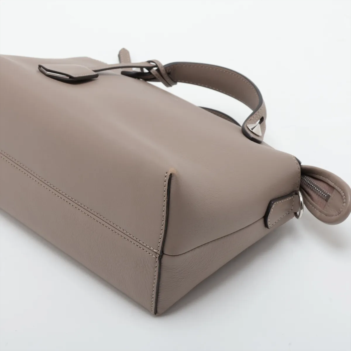 By The Way 8BL124 Leather 2-Way Handbag, Gray — view 3