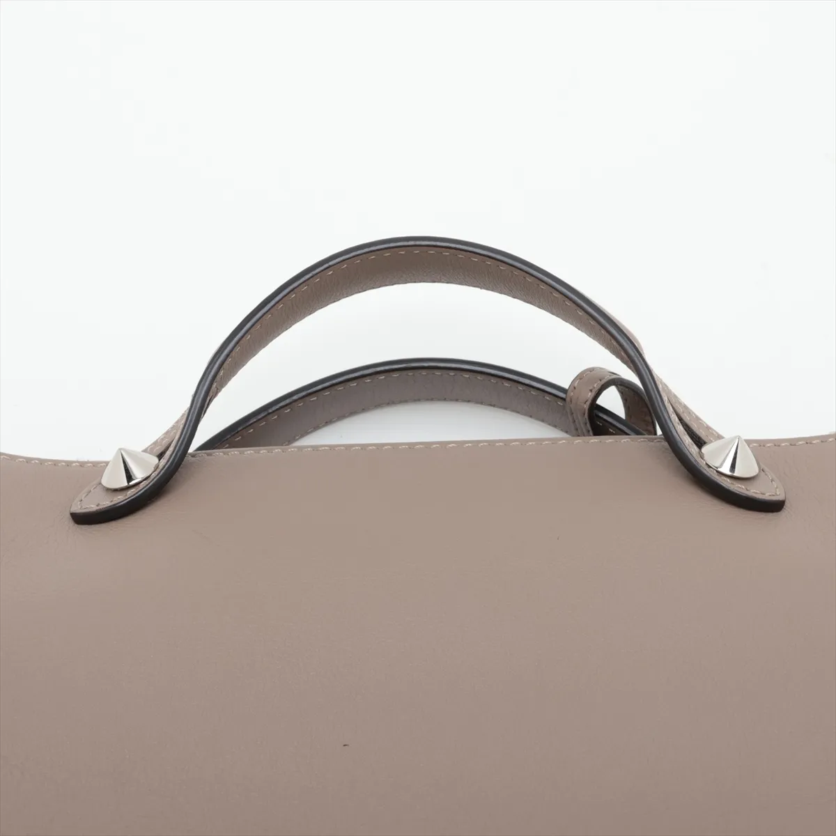 By The Way 8BL124 Leather 2-Way Handbag, Gray — view 6