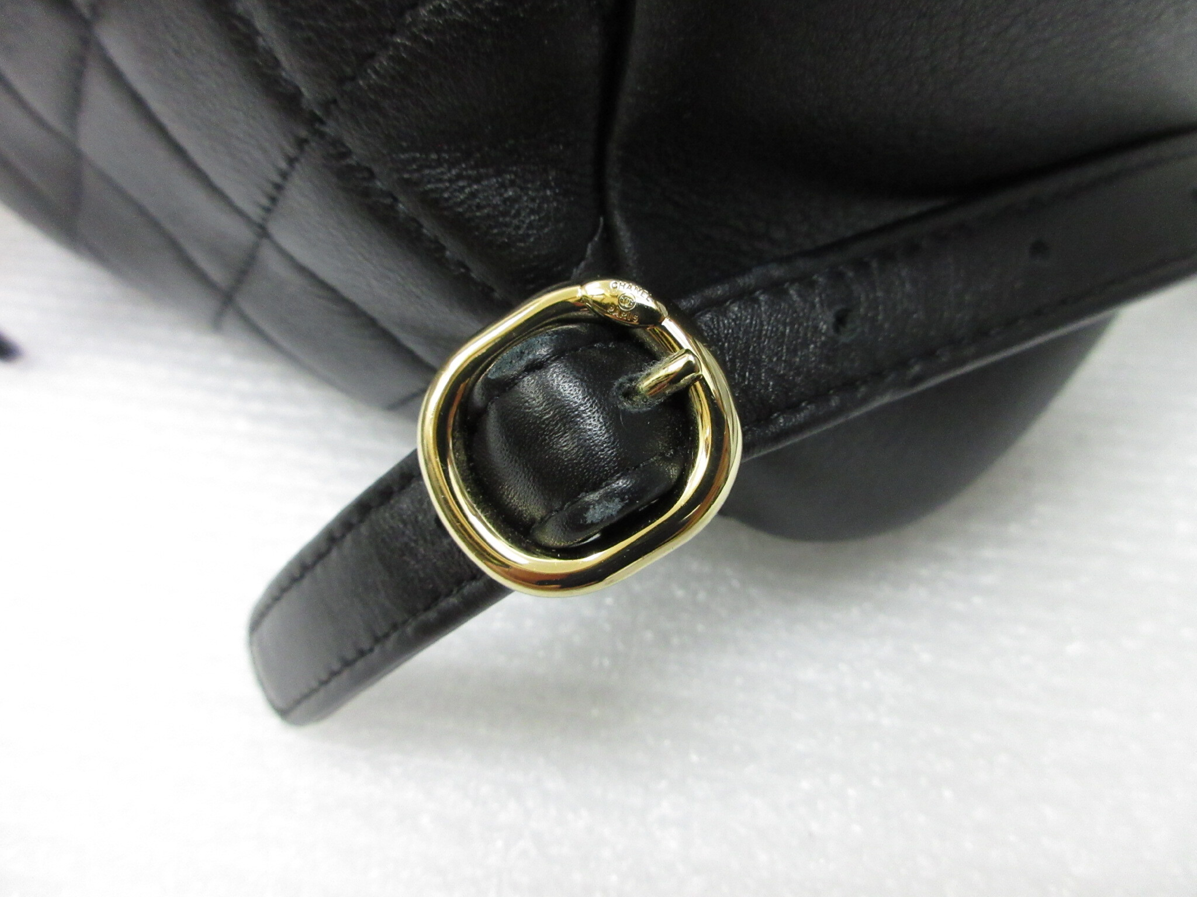 Matelassé Backpack AS3618 Black Lambskin Rucksack — view 11