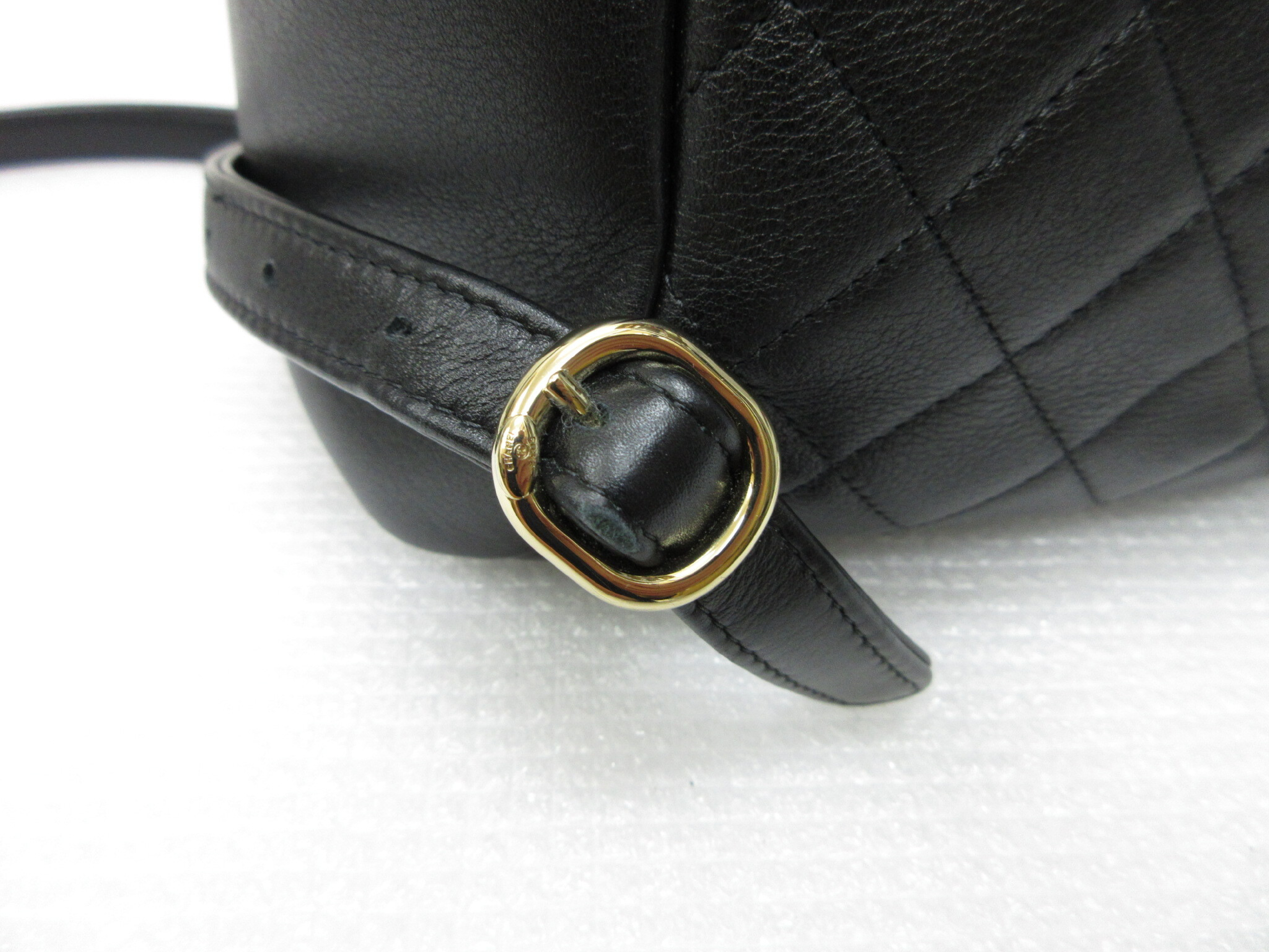 Matelassé Backpack AS3618 Black Lambskin Rucksack — view 12