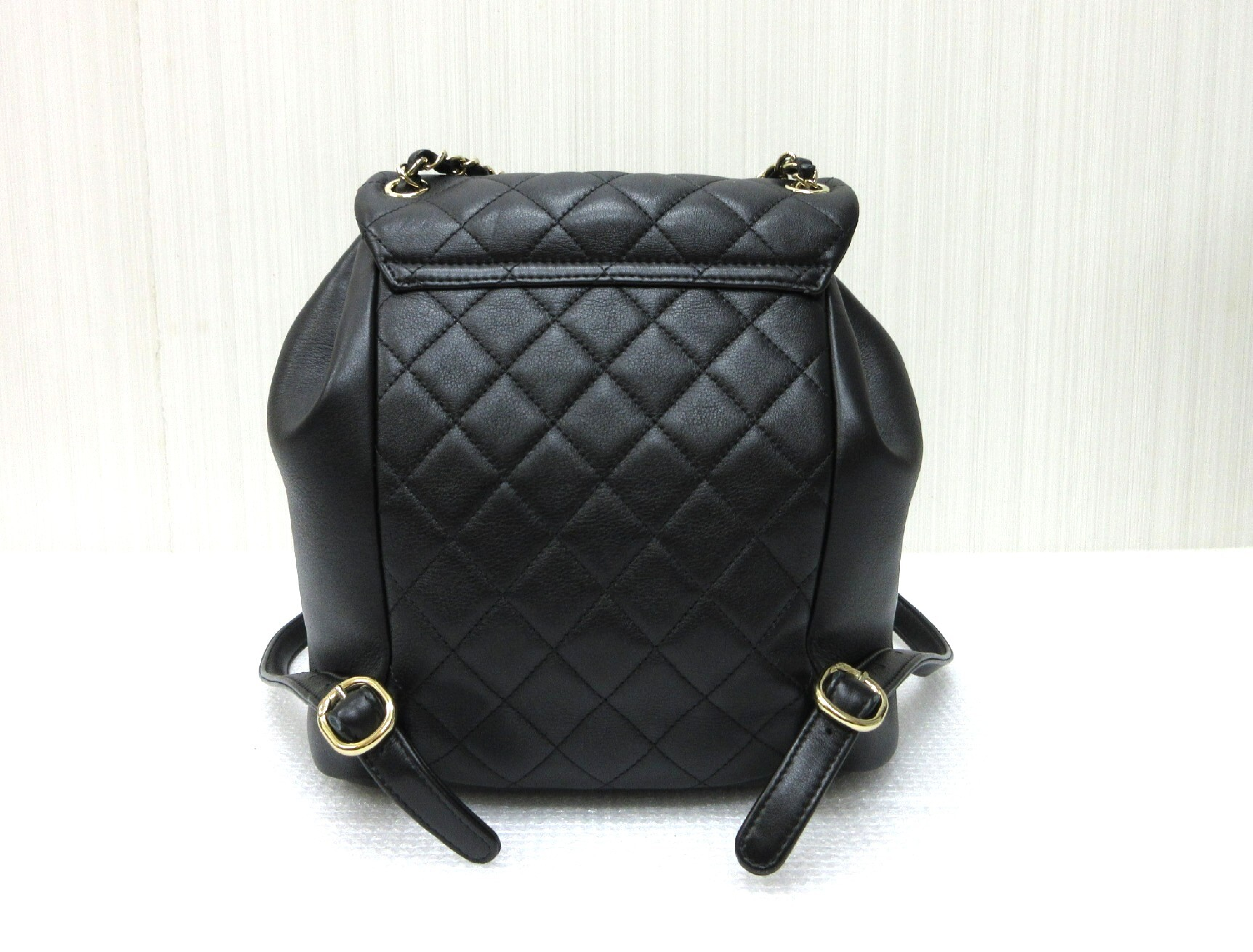 Matelassé Backpack AS3618 Black Lambskin Rucksack — view 3