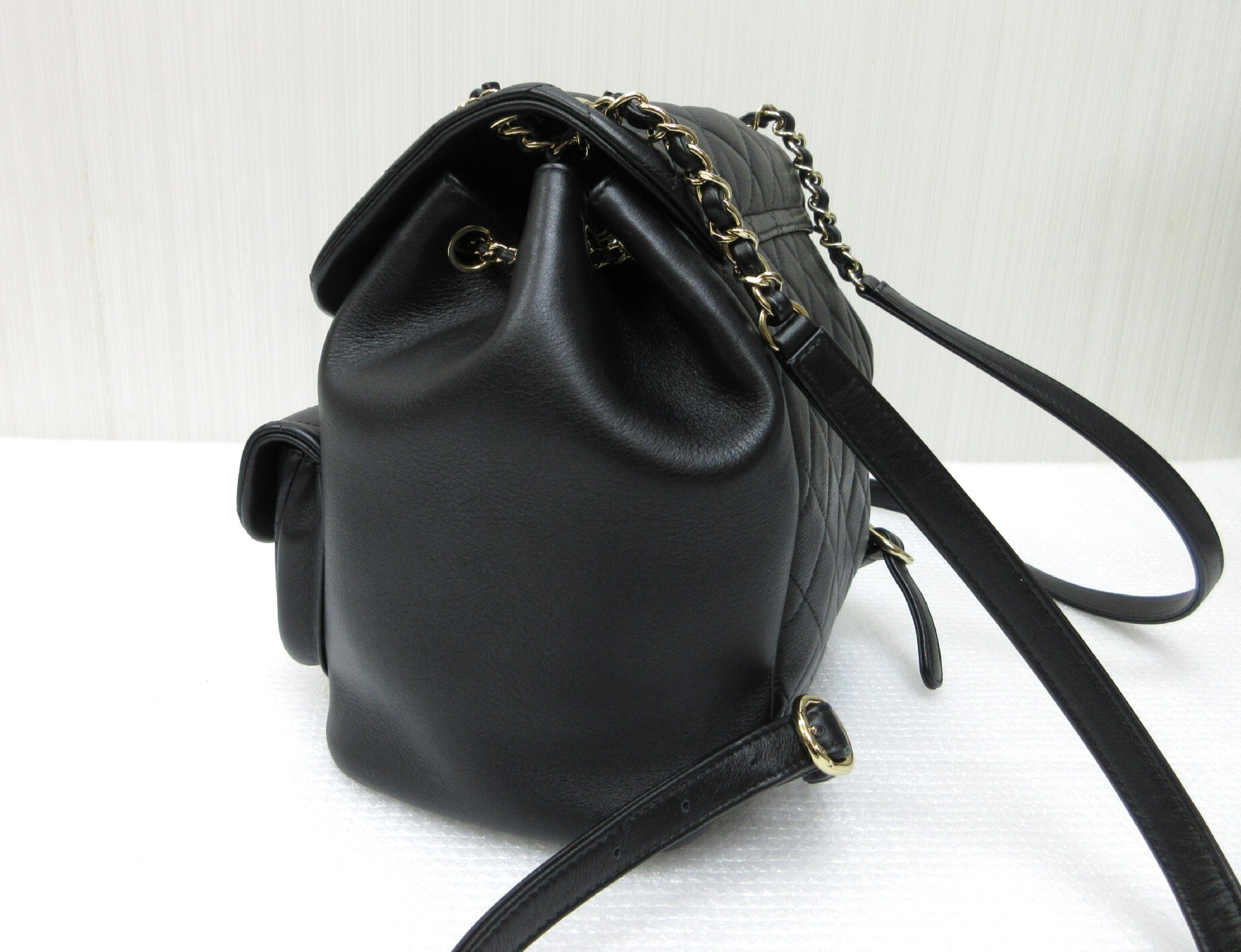 Matelassé Backpack AS3618 Black Lambskin Rucksack — view 4