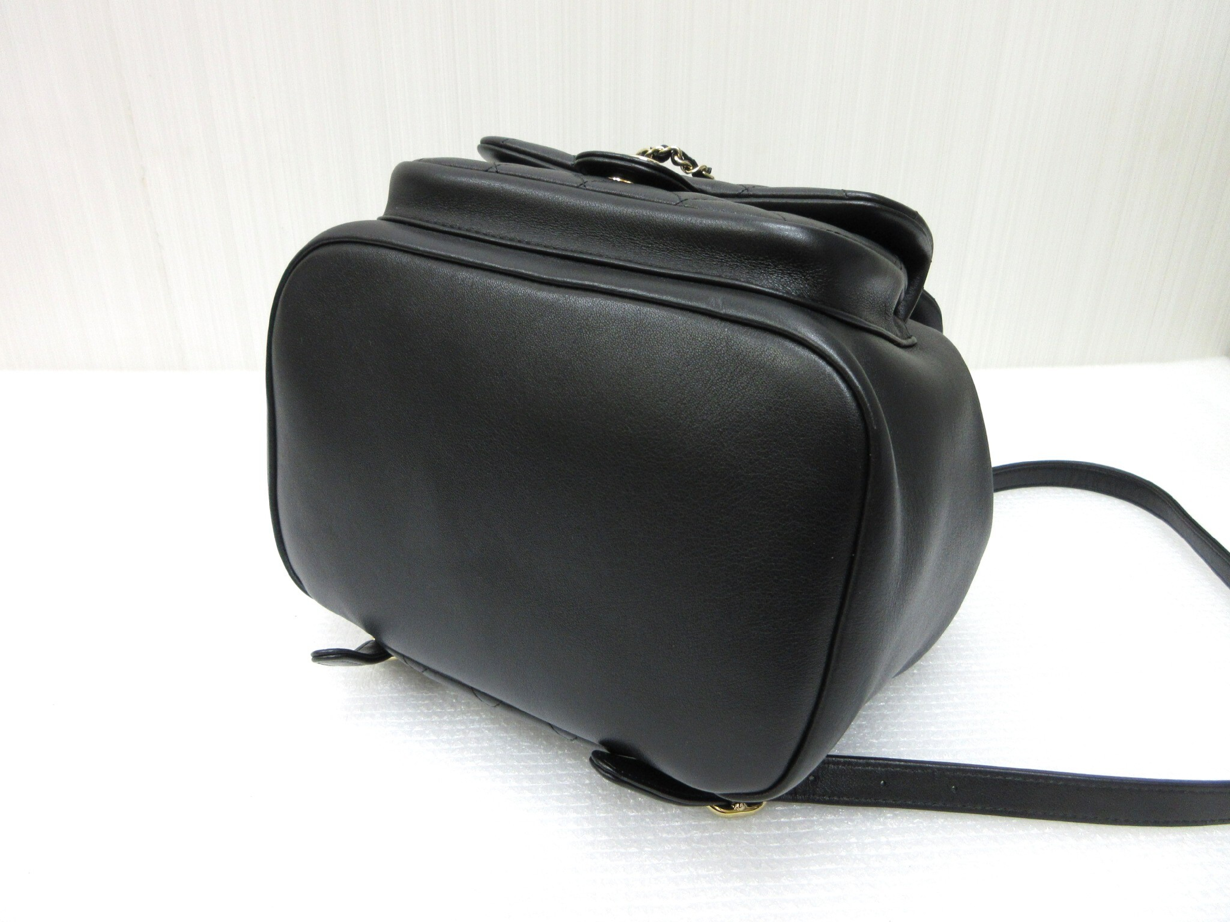 Matelassé Backpack AS3618 Black Lambskin Rucksack — view 5