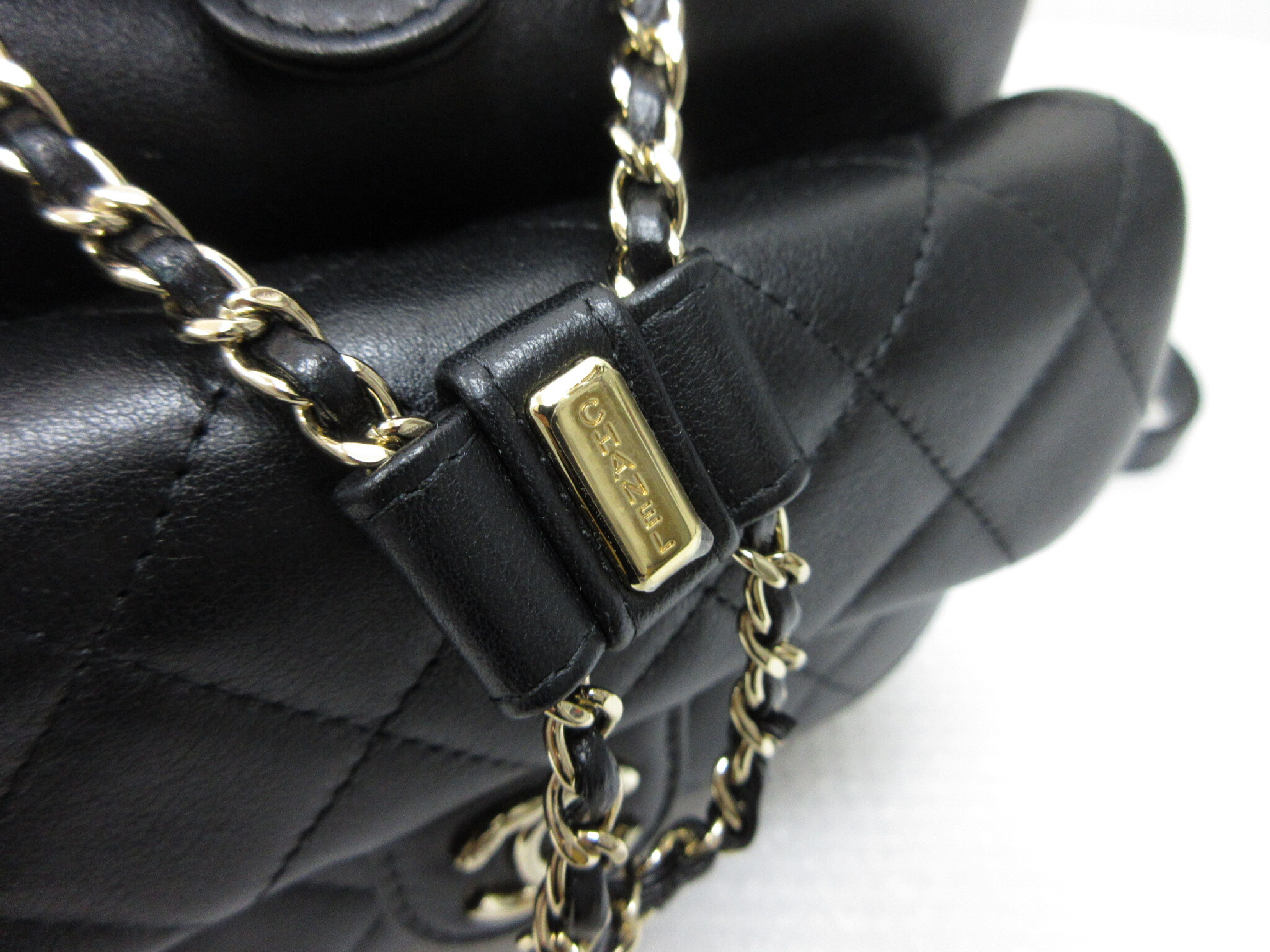 Matelassé Backpack AS3618 Black Lambskin Rucksack — view 9