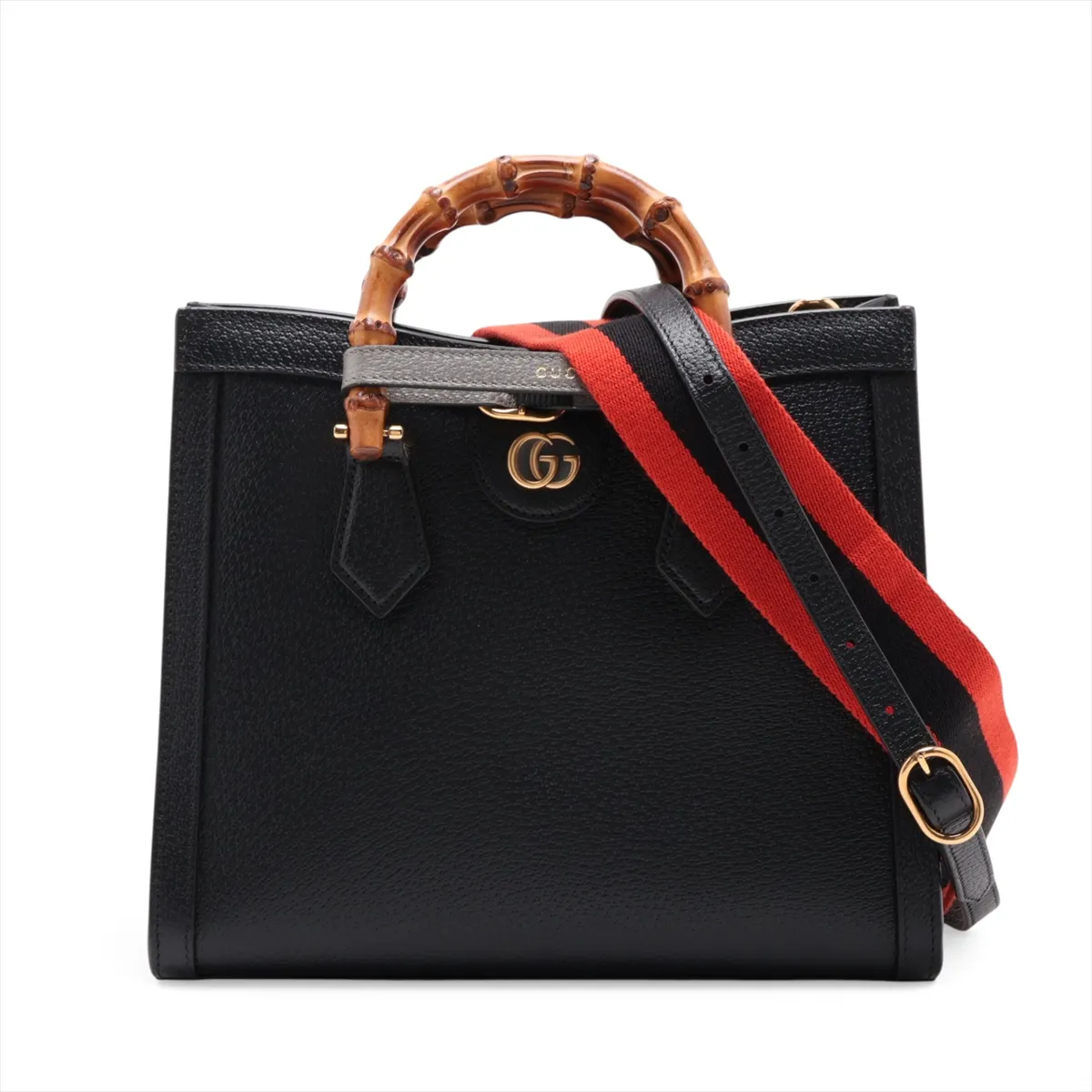 Bamboo Diana 702721 Leather 2-Way Handbag, Black