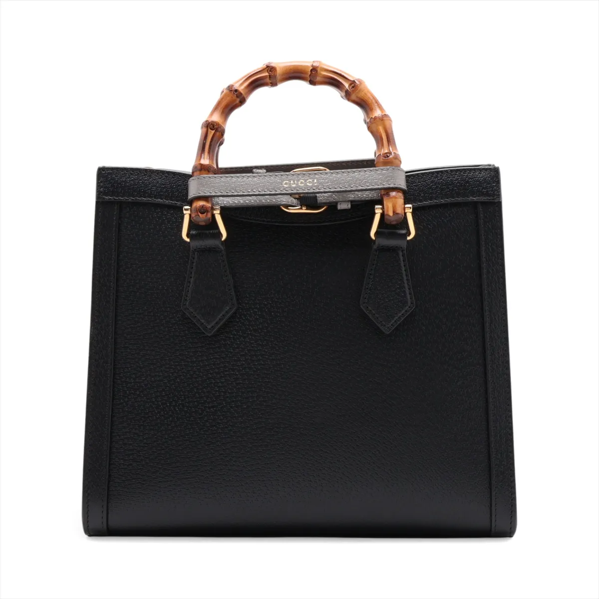 Bamboo Diana 702721 Leather 2-Way Handbag, Black — view 2