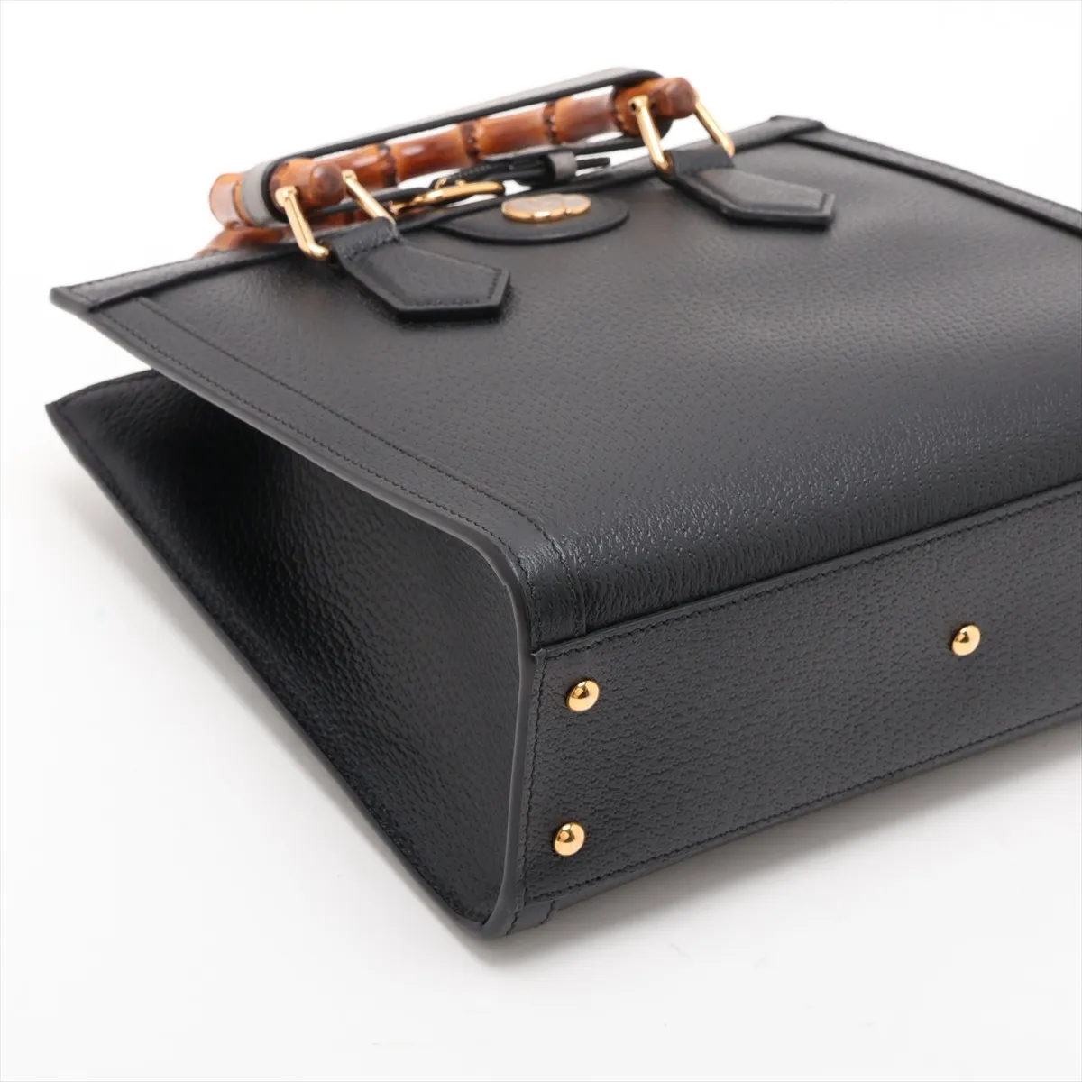 Bamboo Diana 702721 Leather 2-Way Handbag, Black — view 4
