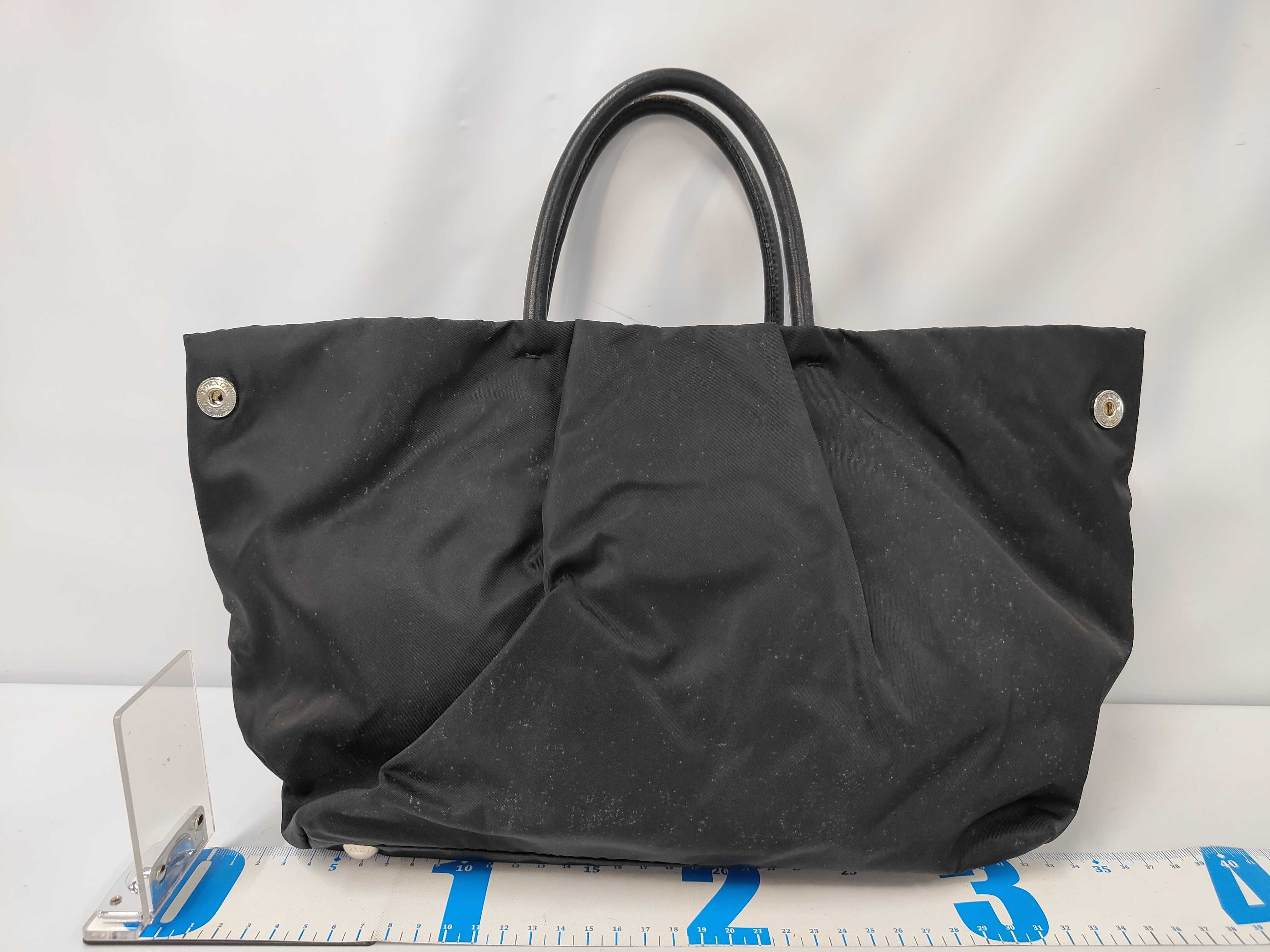 Ribbon Leather x Nylon Handbag — view 2
