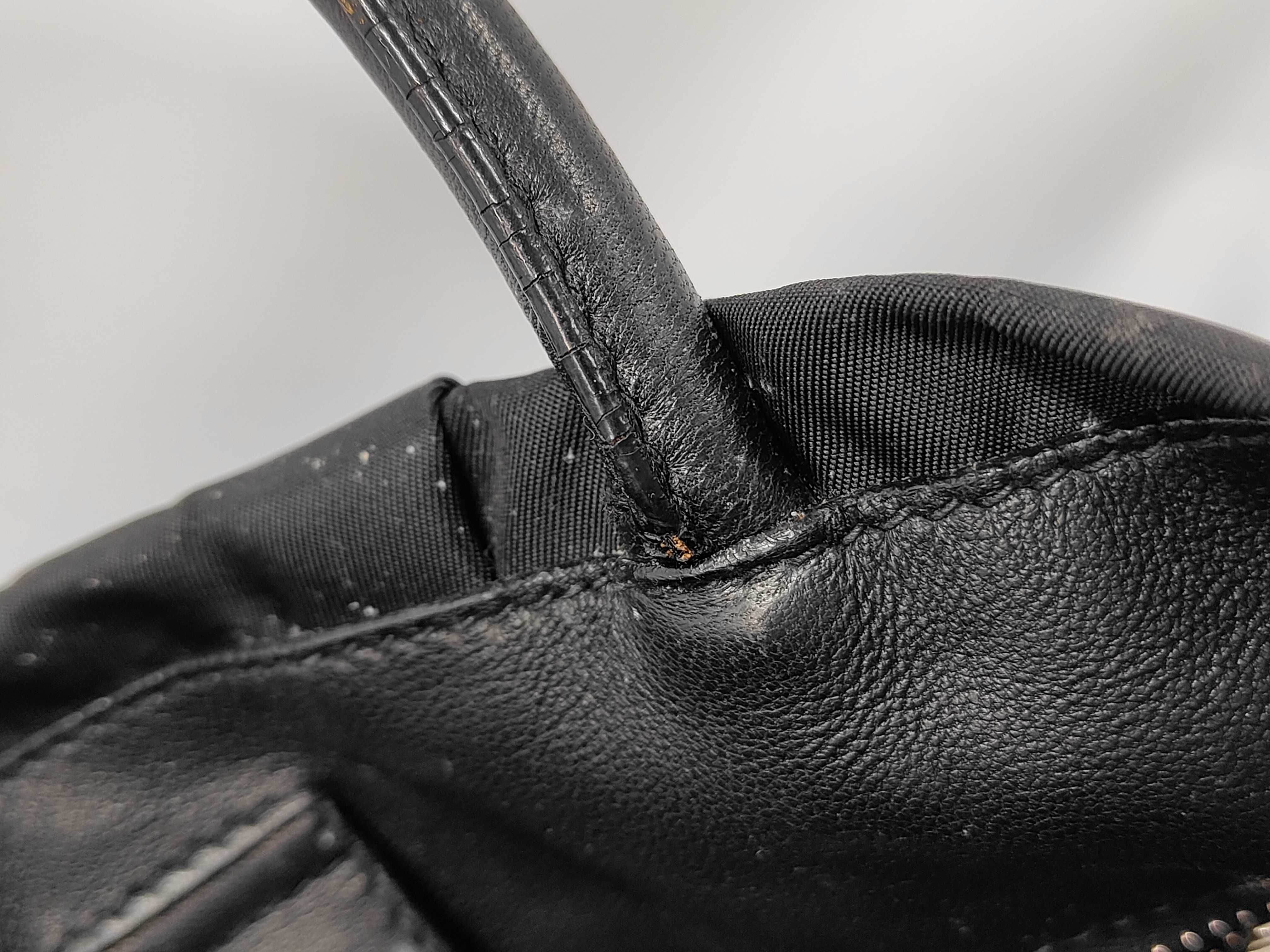 Ribbon Leather x Nylon Handbag — view 10