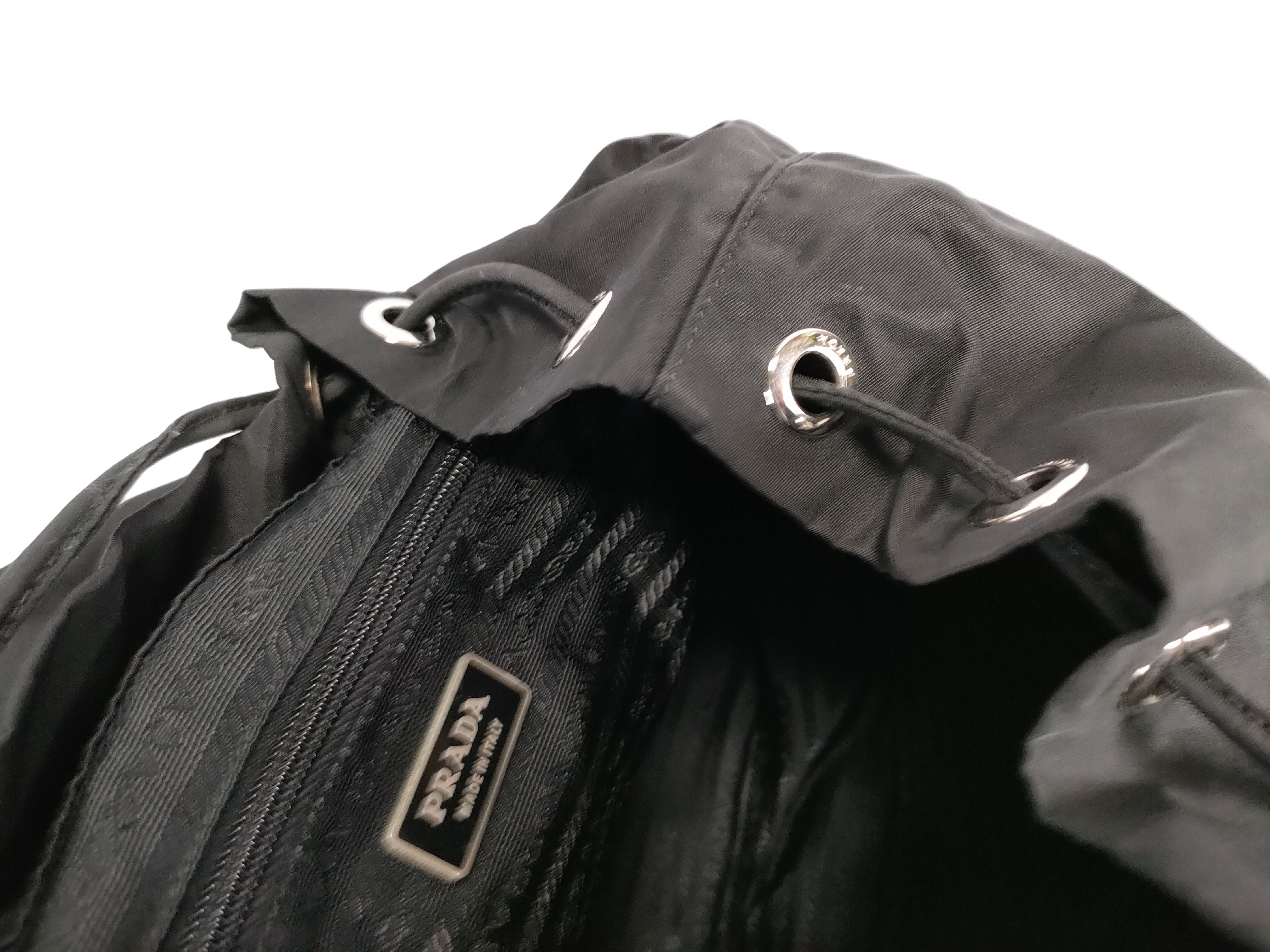 Nylon Backpack, Black — view 12