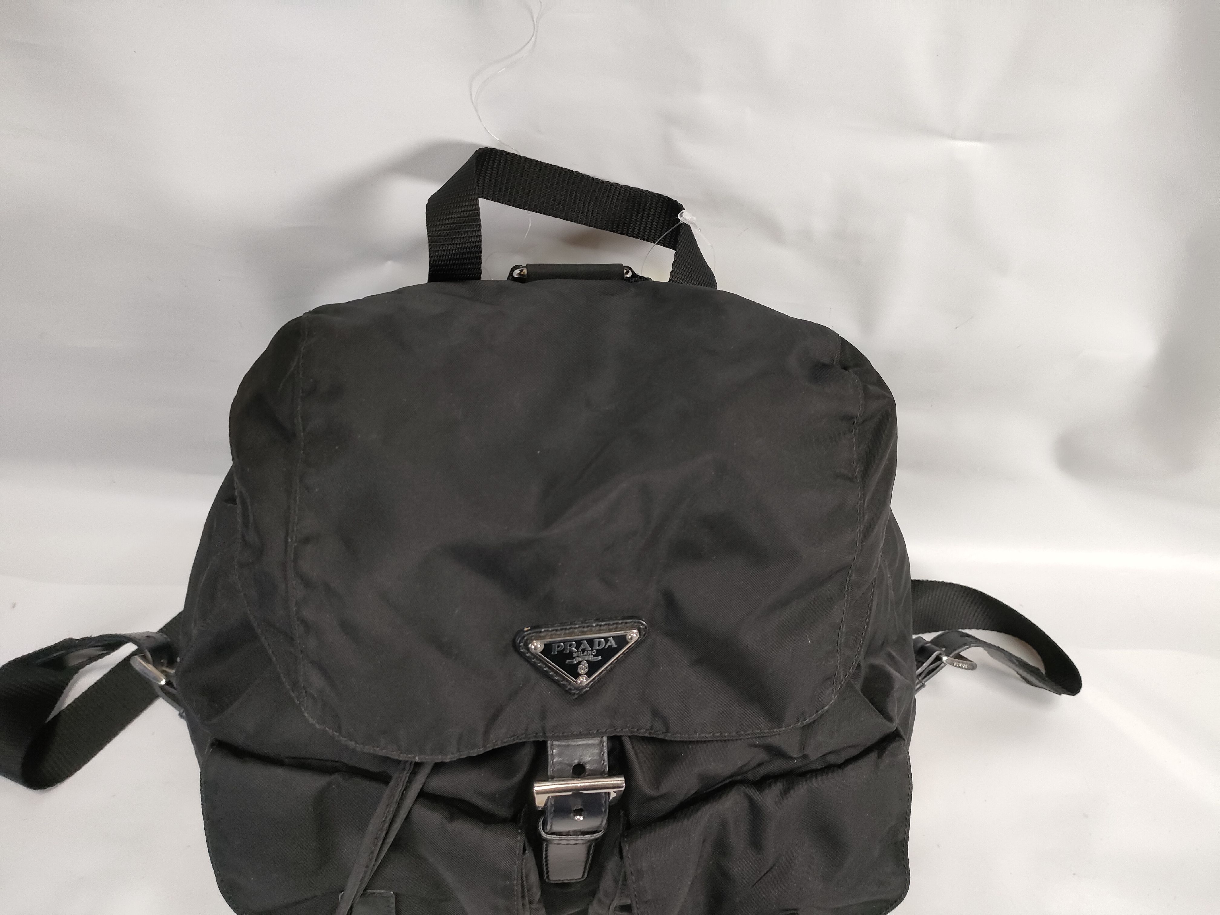 Nylon Backpack, Black — view 8