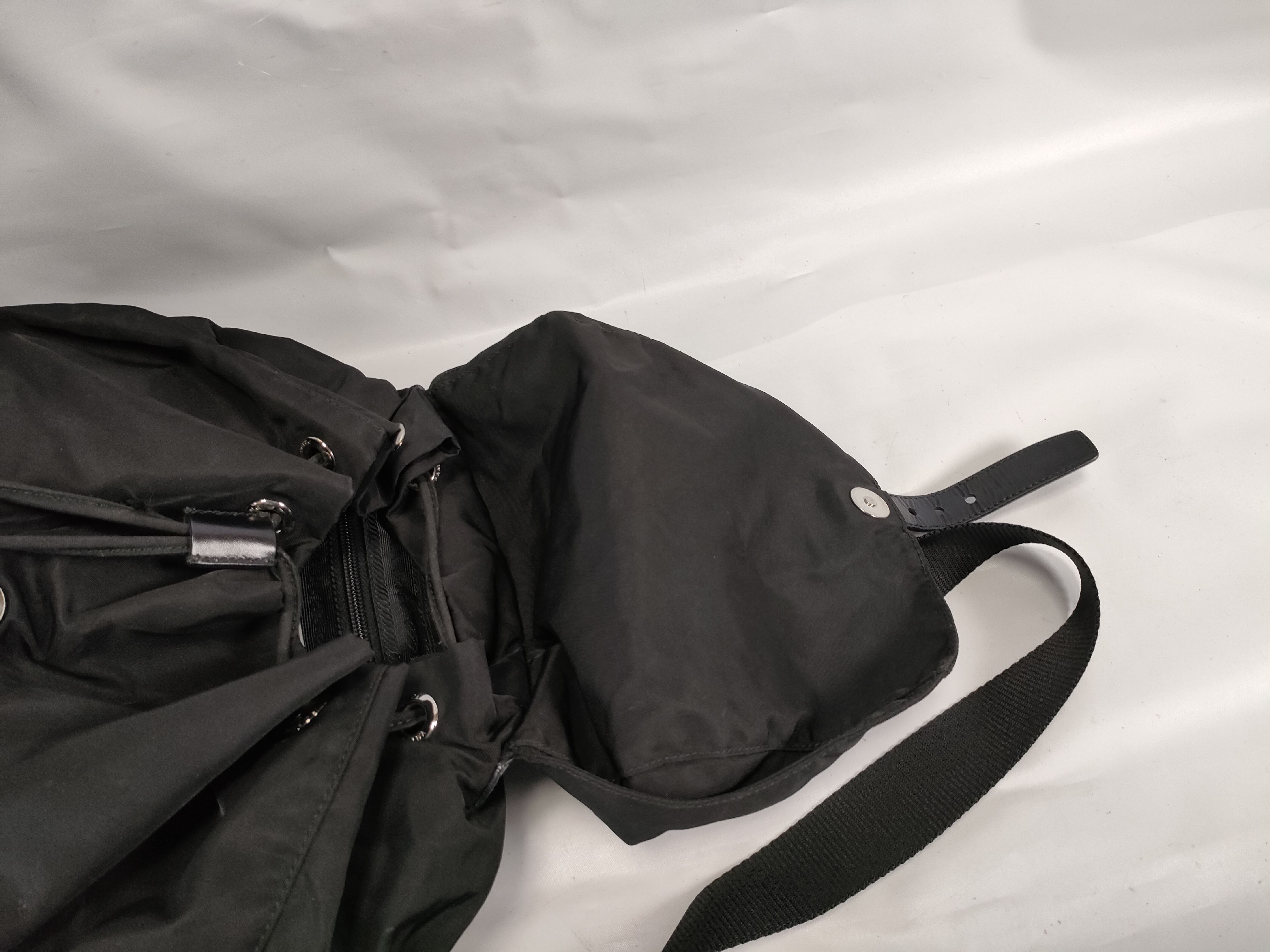 Nylon Backpack, Black — view 9