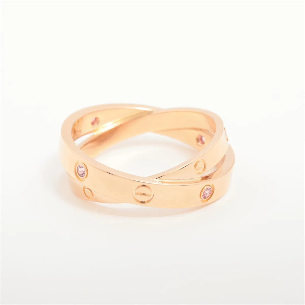 Be Love Pink Sapphire Ring 750(PG) 7.4g 58 AKU148 Stone Cake — view 2