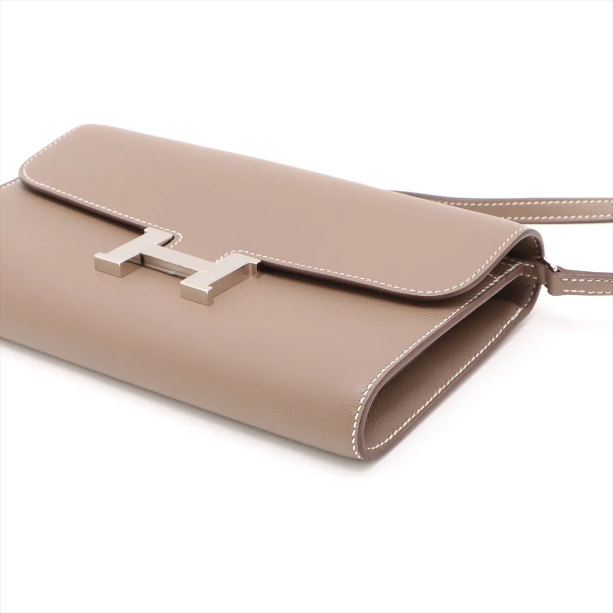 [Individually wrapped] Hermes Constance Long To Go Evercolor Etoupe Silver Hardware G:2026 — view 3