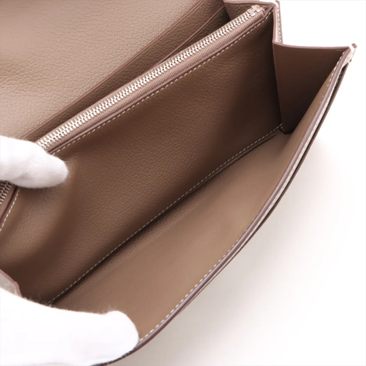 [Individually wrapped] Hermes Constance Long To Go Evercolor Etoupe Silver Hardware G:2026 — view 6